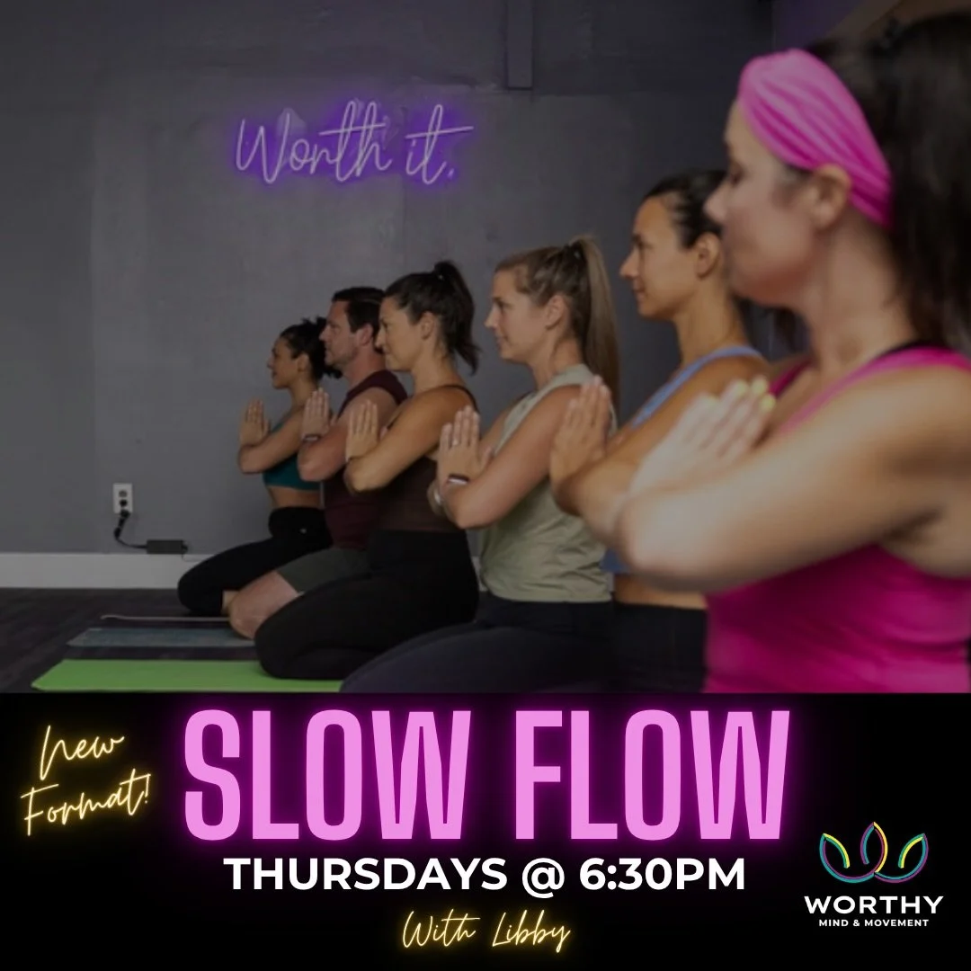 🗓️Join us tomorrow, 5/14 @ 6:30pm for a beautiful Slow Flow yoga class with Libby! A perfect compliment to our new 5:30pm Barre Strength series or as a stand alone class to unwind from the day and ease you into your evening! 

🧘🏻&zwj;♀️Beginners a