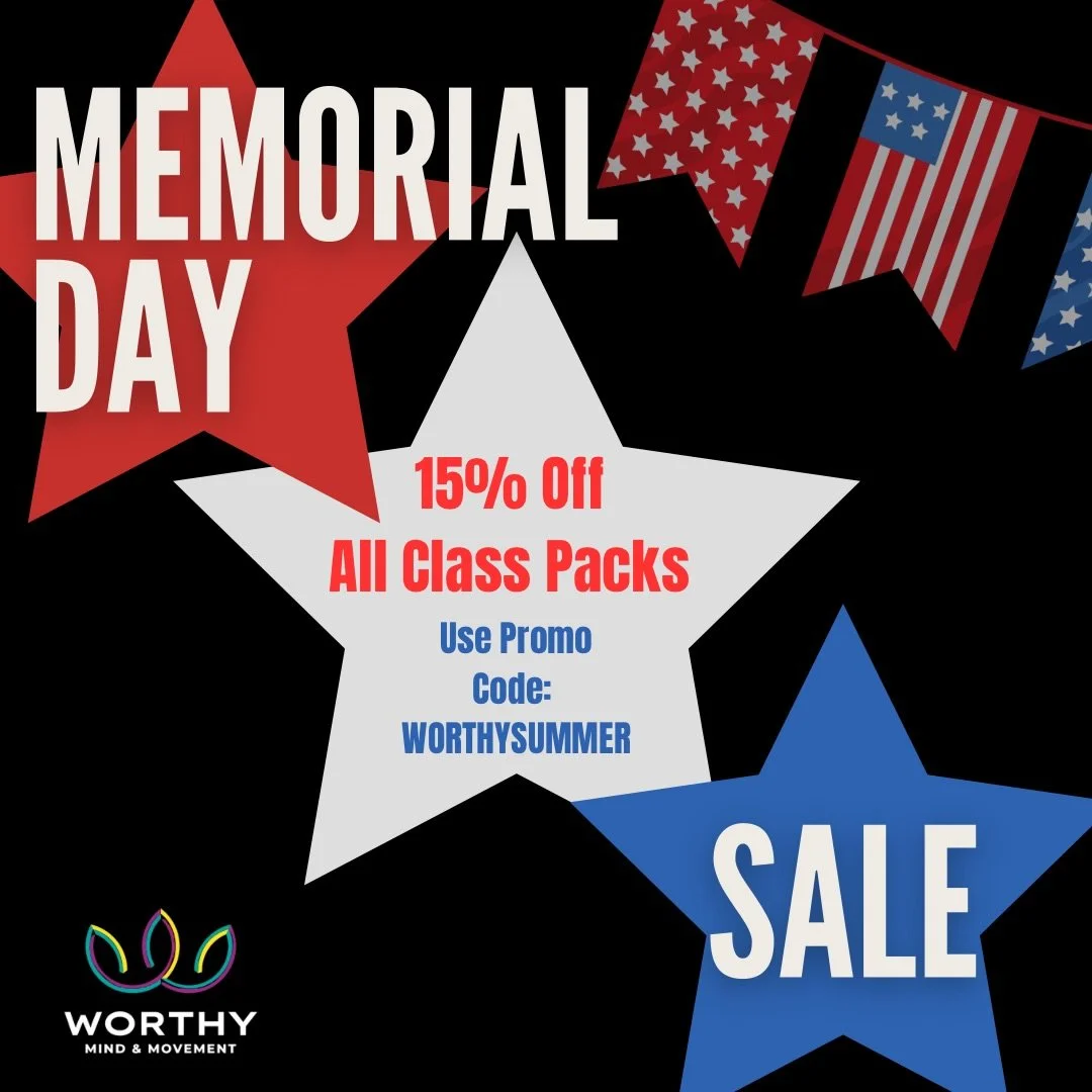 The unofficial start of summer is here, and we&rsquo;re celebrating by investing in YOU! 💙 

Starting today (yes, right now!), we will be offering 15% off all class credit packs, including our 5, 10, and 20 pack. The sale lasts until Tuesday, 5/26 a