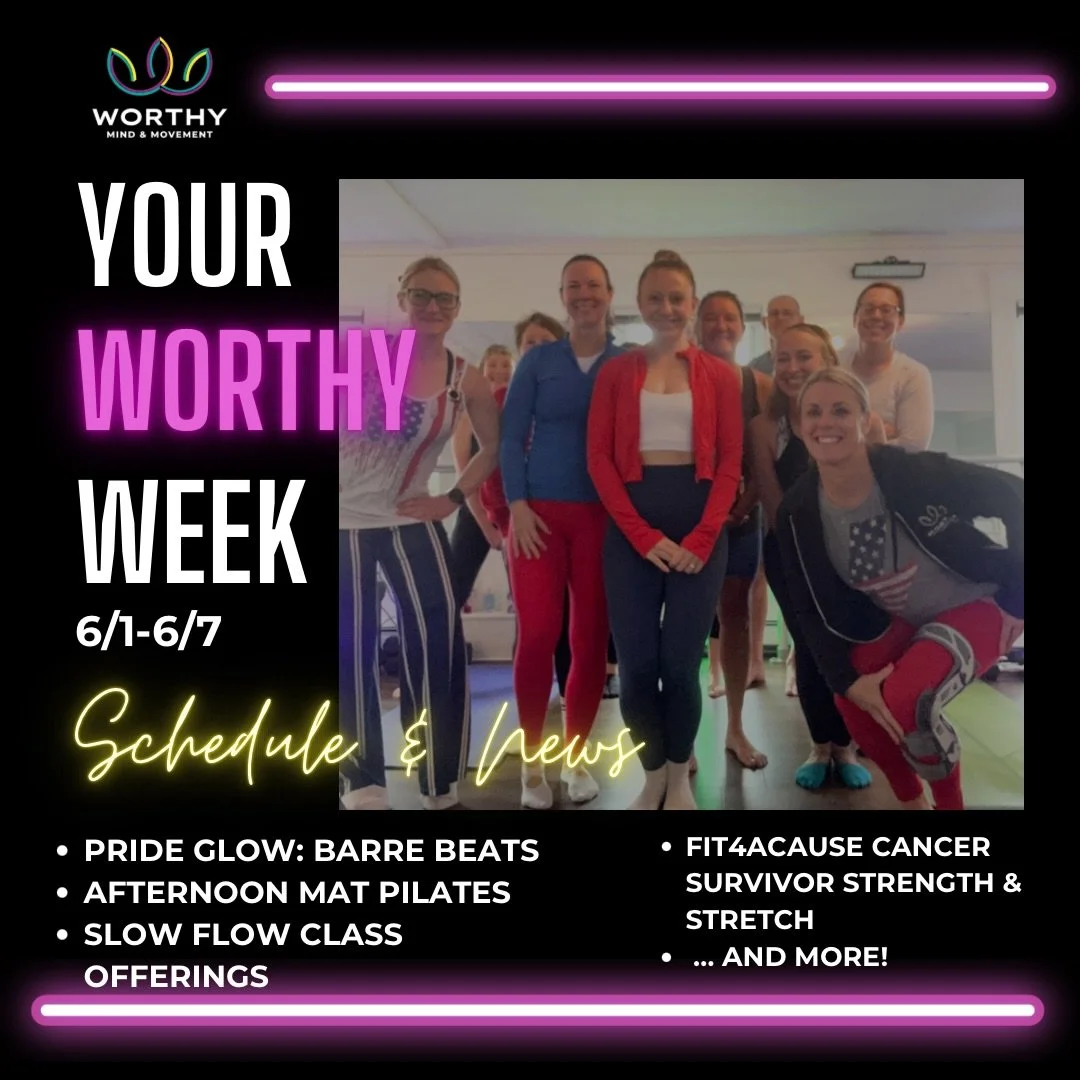 ✨ JUNE at Worthy Mind &amp; Movement is bringing some fire! 🔥From early morning movement to special pop-ups and glow events, we&rsquo;ve got so many ways to move, sweat, stretch, and shine together this month 💜

🎉 Upcoming Pop-Ups:
💫6/5 &mdash; F