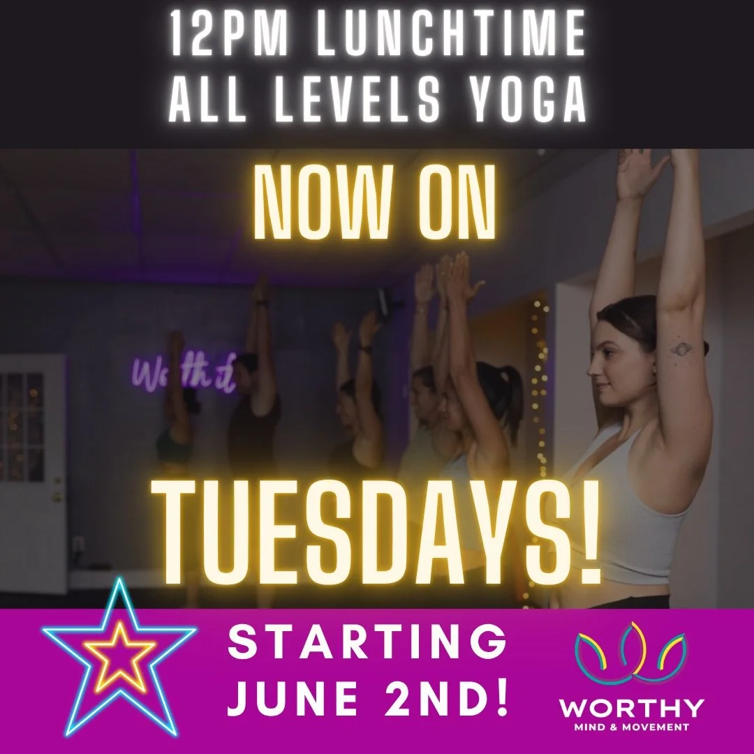 📢You asked, we listened! Our All Levels Yoga with Mari is now on TUESDAYS at NOON starting Tuesday, June 2nd! This is a limited series but if you are loving this time-slot we will be sure to keep it on the schedule&hellip;so be sure to sign up! 💜🧘