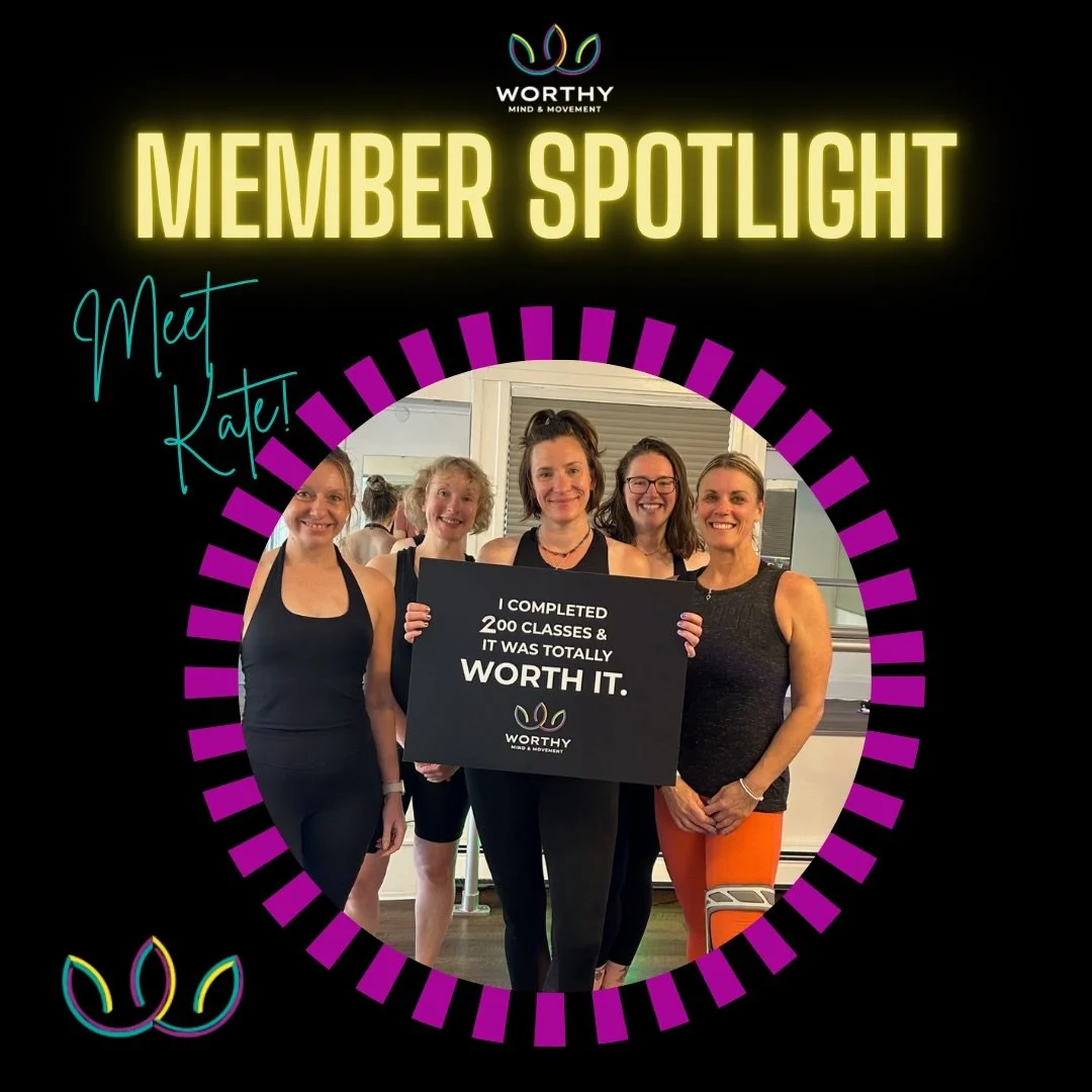 🎉 It&rsquo;s Member Monday and we&rsquo;re celebrating our Member of the Month, Kate! 💫 Kate just hit an incredible 200 classes at Worthy! What&rsquo;s even more impressive? She hit 100 classes just 6 months ago&hellip; meaning ALL of this happened