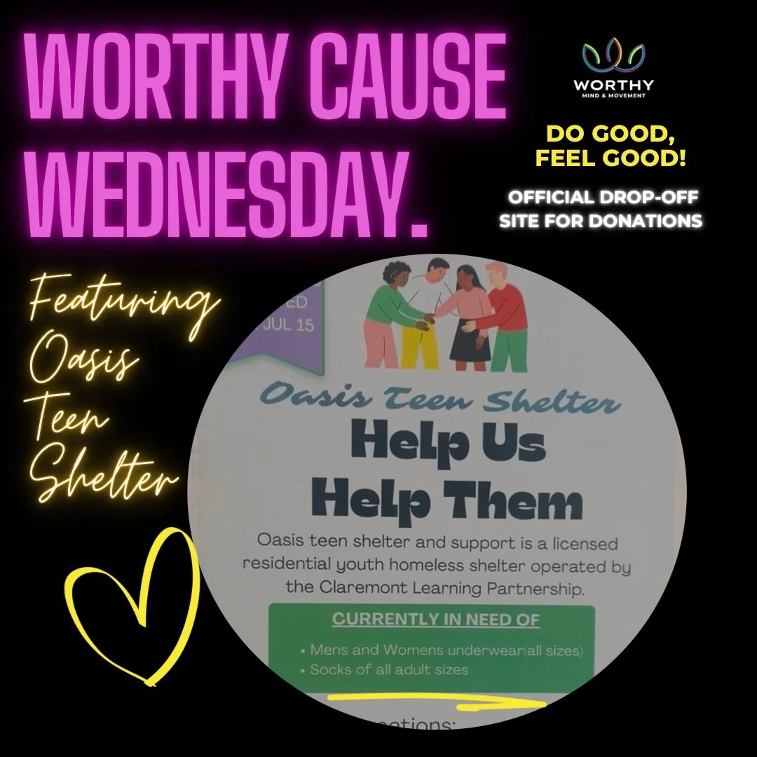WORTHY WEDNESDAY: HELP US HELP THEM 💙
This month, we&rsquo;re partnering with Oasis Teen Shelter to support local youth in need.

Oasis Teen Shelter is a licensed residential homeless shelter operated by the Claremont Learning Partnership, providing