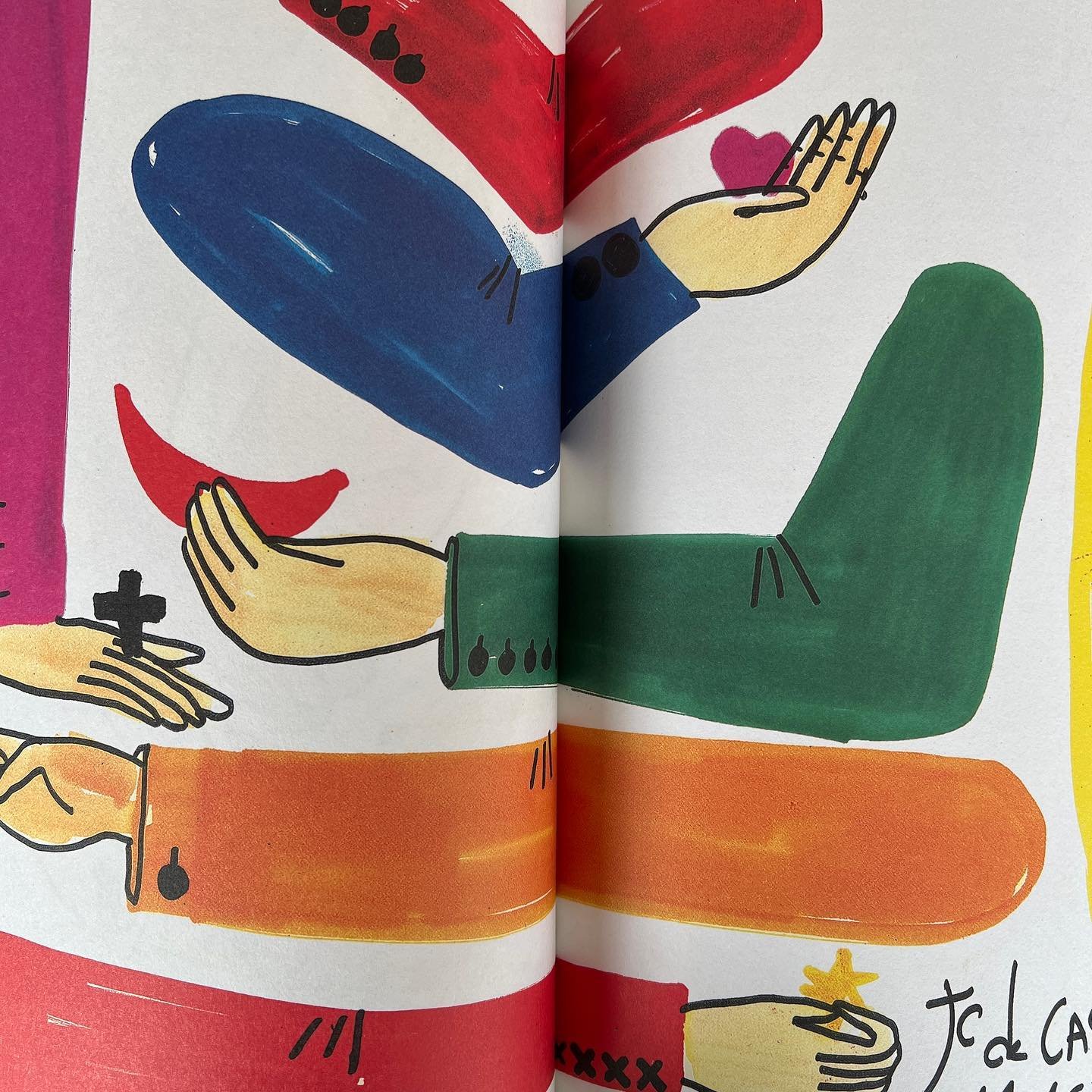 Sitting in a cafe while in rains in #brooklyn &mdash; a lil color from #jeancharlesdecastelbajac #dessinstoutterrains