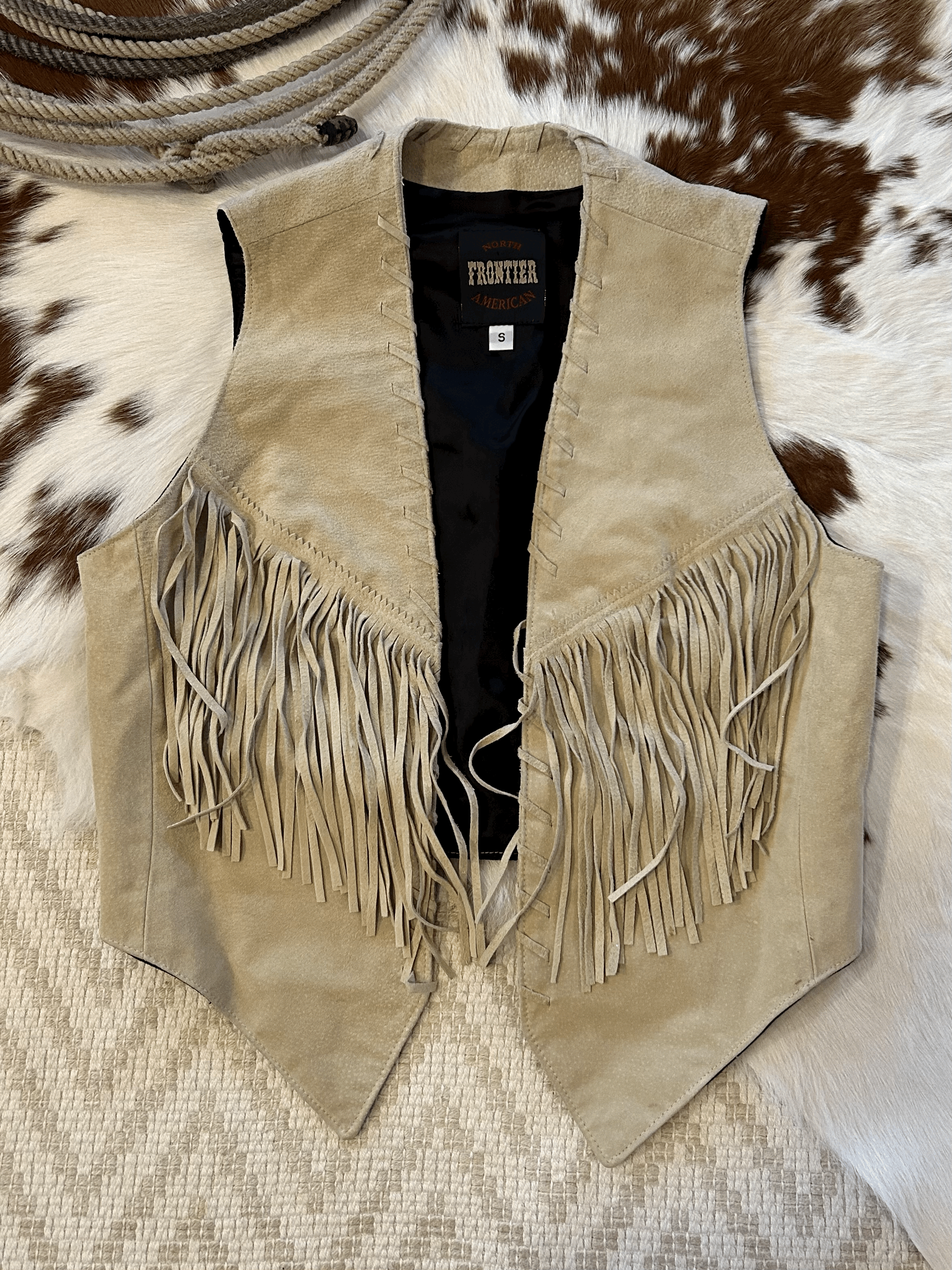 Fringe and Suede Vest Small