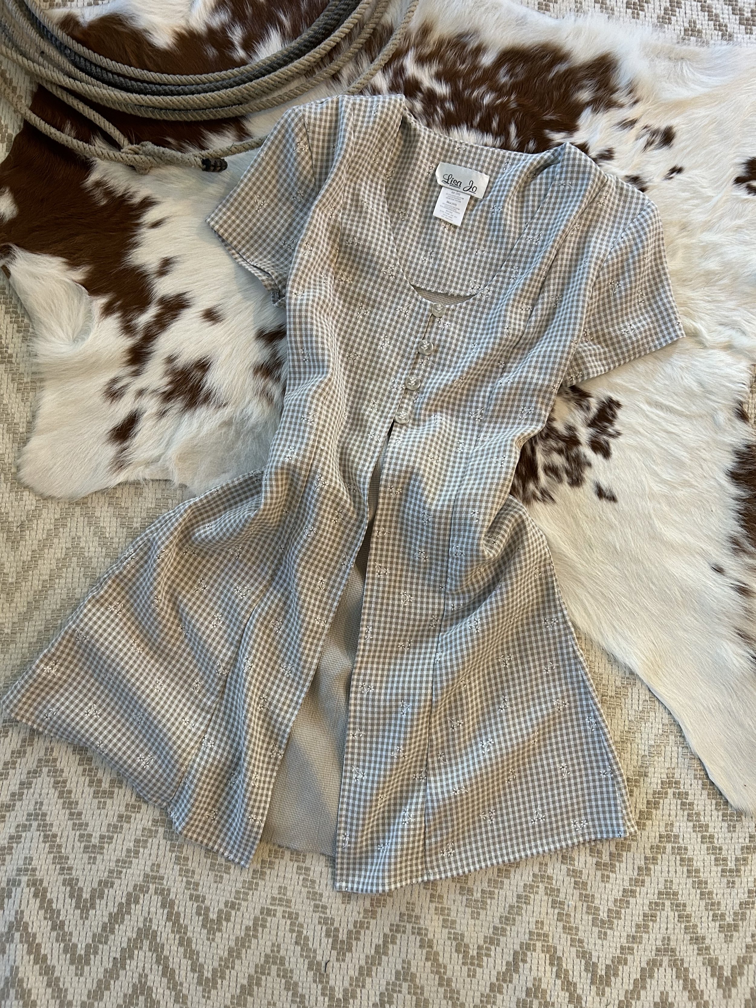 Gingham TieBack Dress! Small