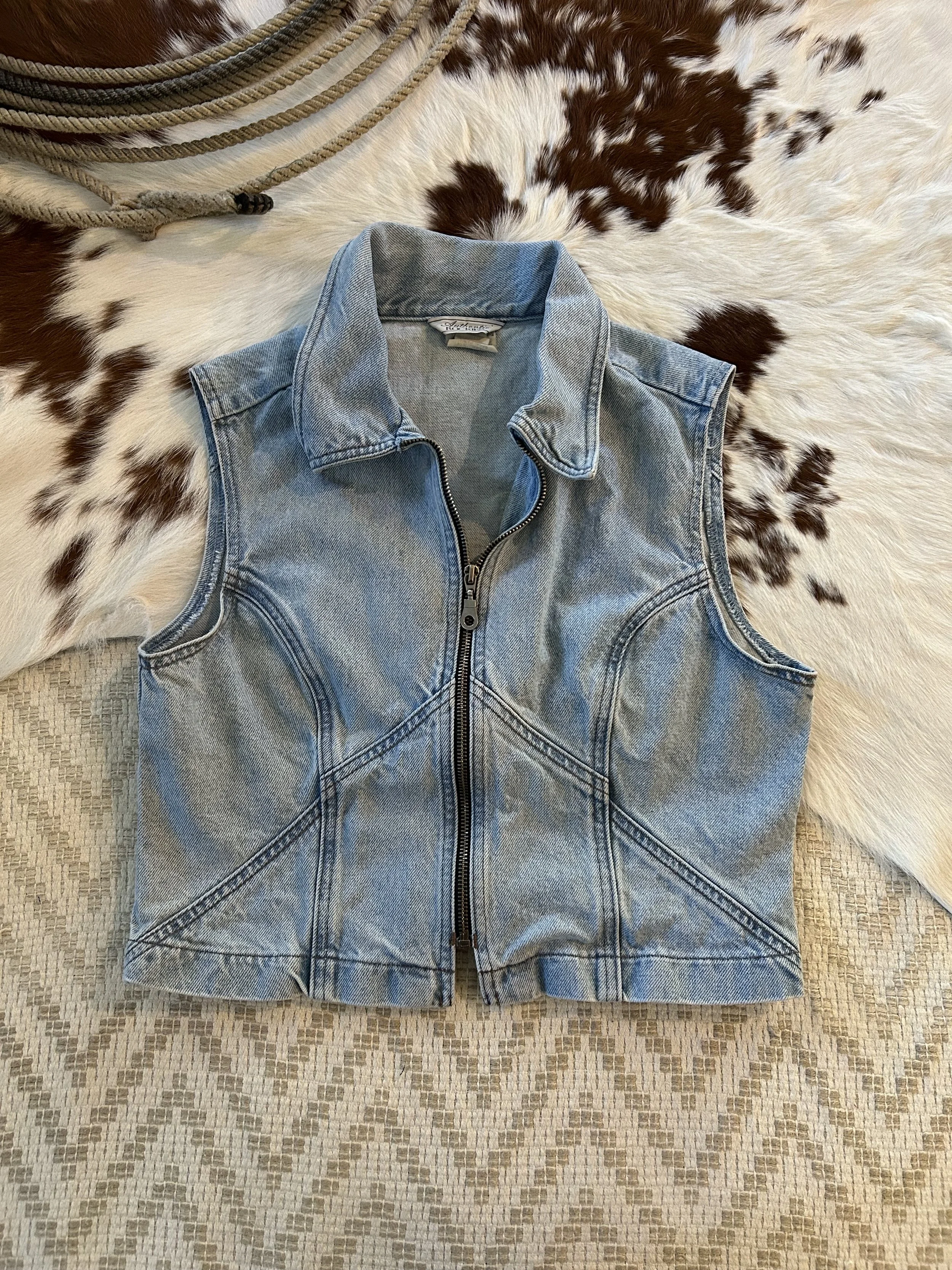 Rockies Denim Zip Vest! Medium