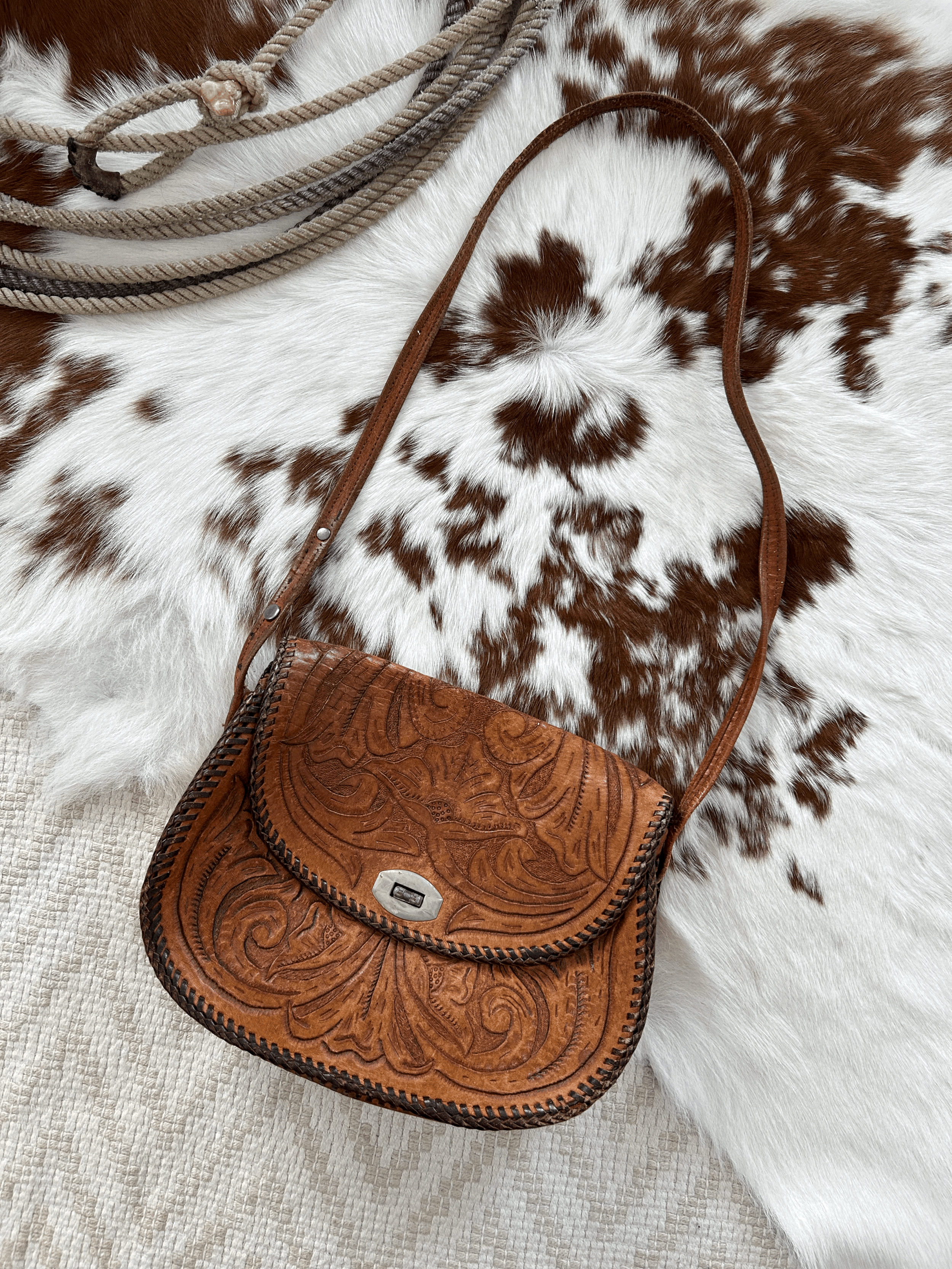 Tooled Shoulder Bag