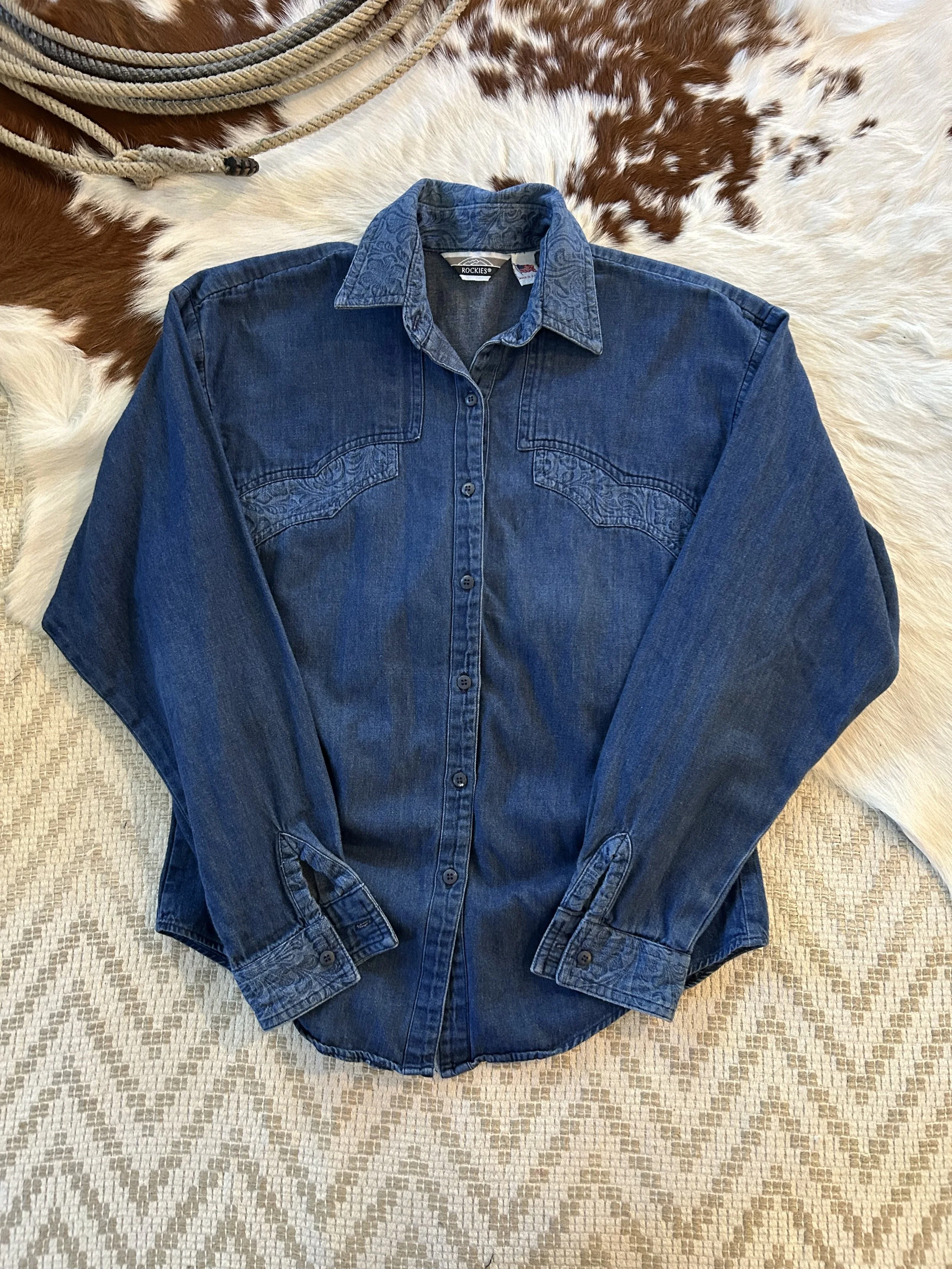 Rockies Button Up! Large