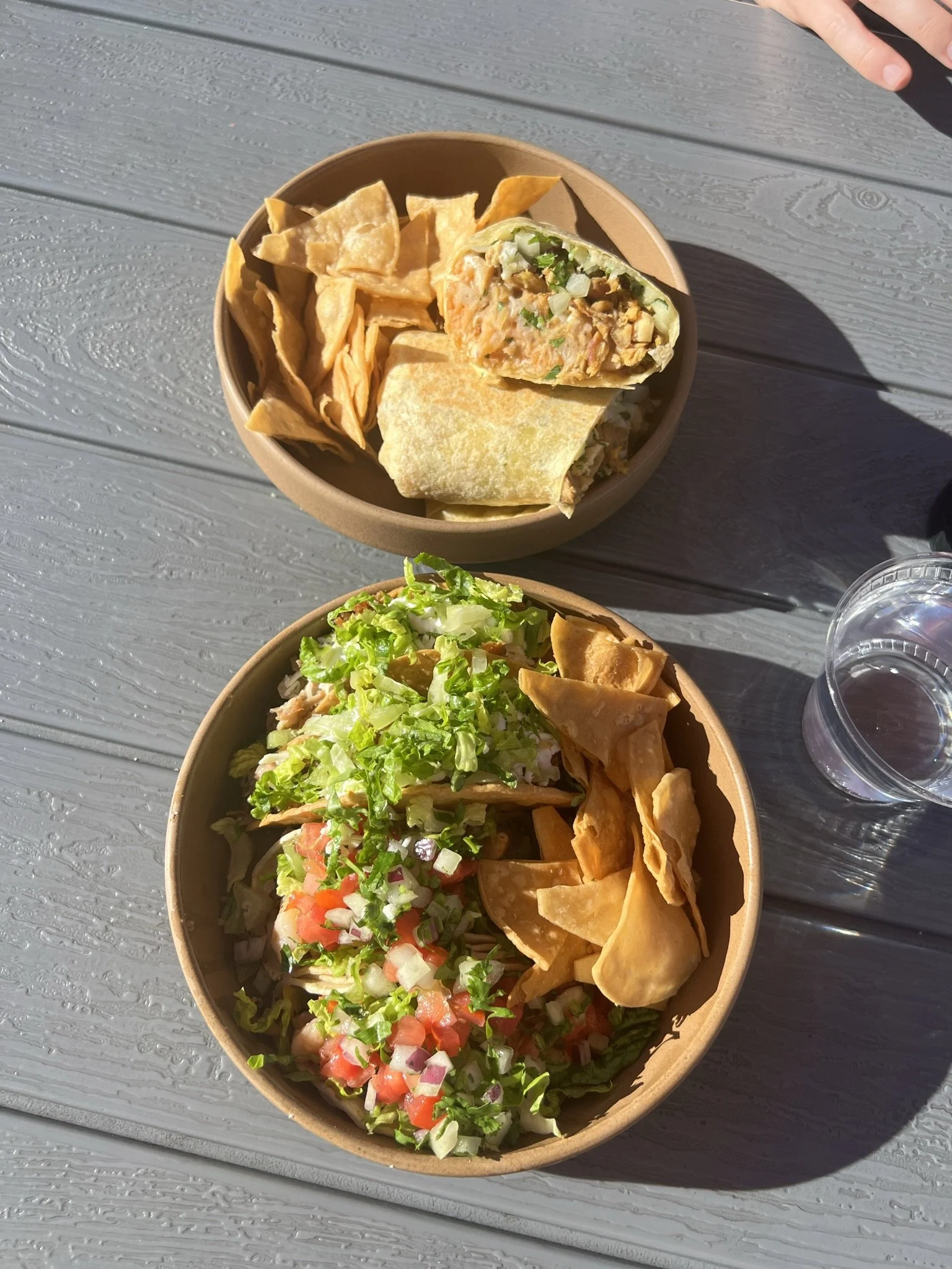 Burrito and Bowl from Mony's Mexican in the Funk Zone