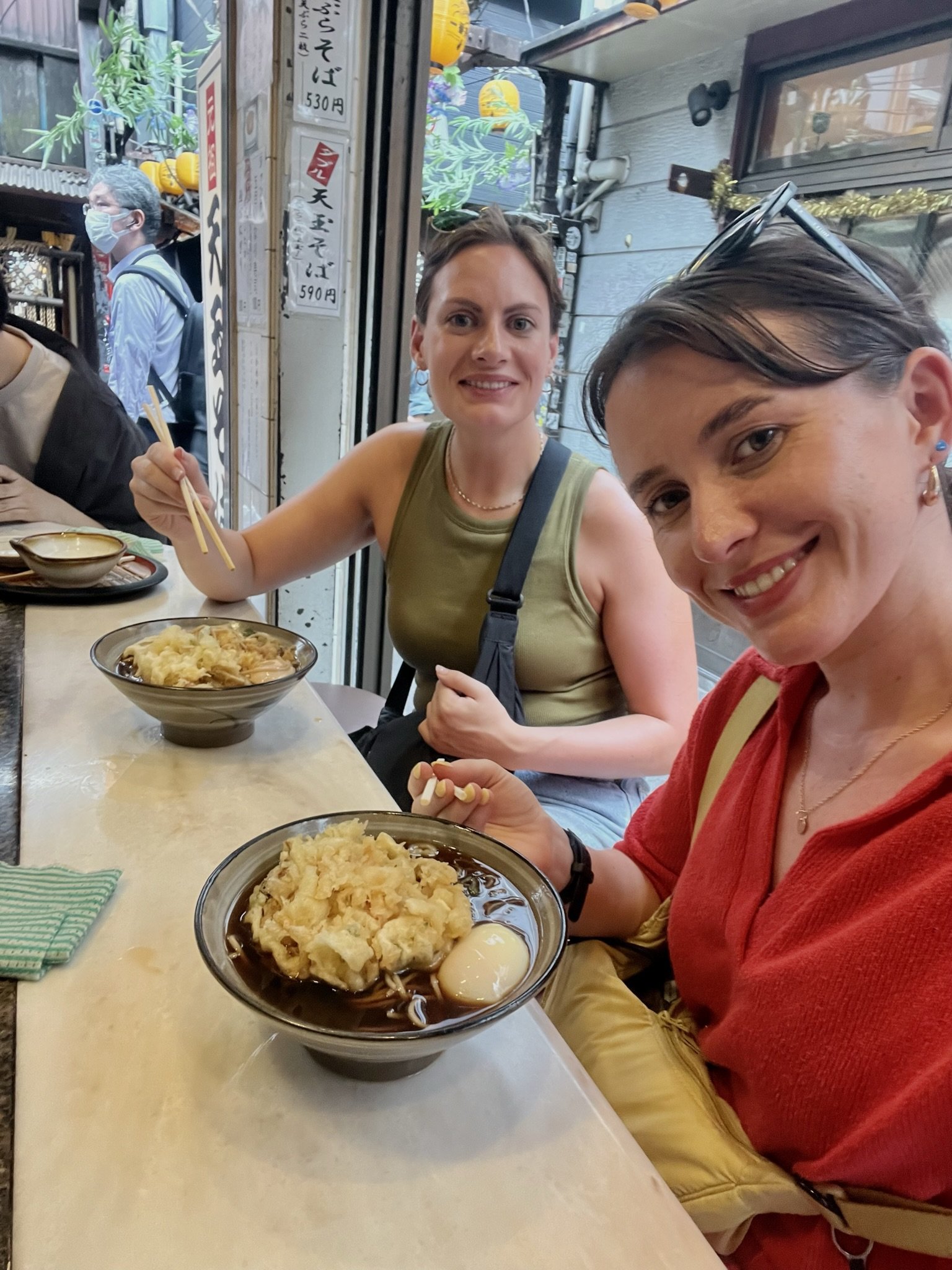 Soba Noodles at a hole in the wall joint on Piss Alley