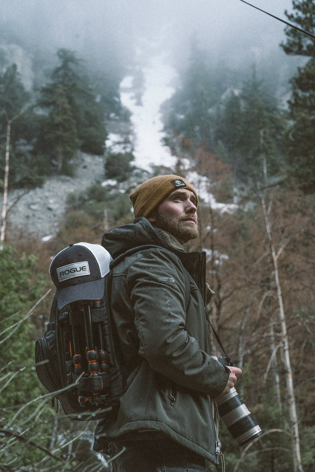Samuel Diuguid with his camera in the mountains