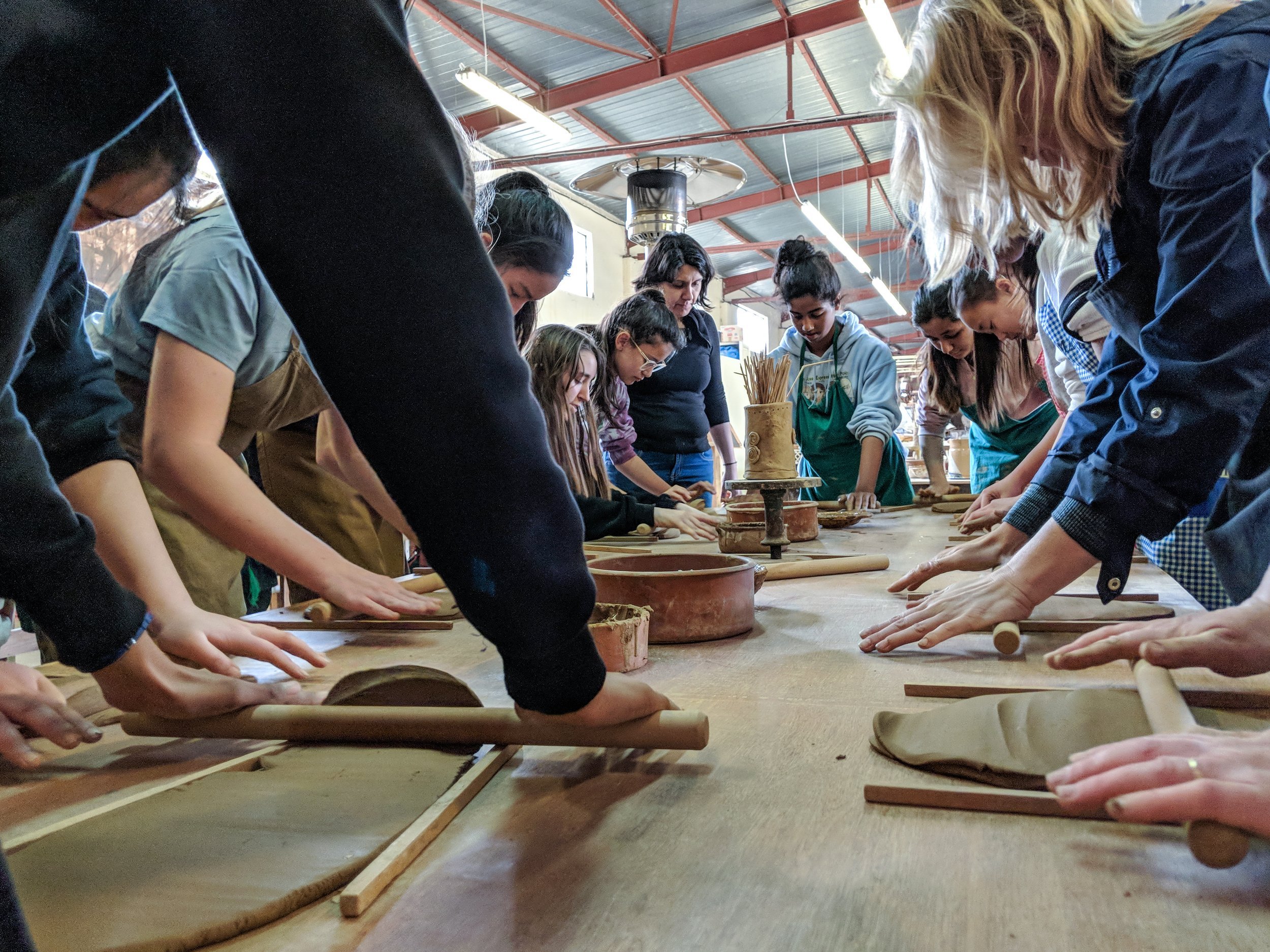 Greece-Students-Rolling-Clay.JPG