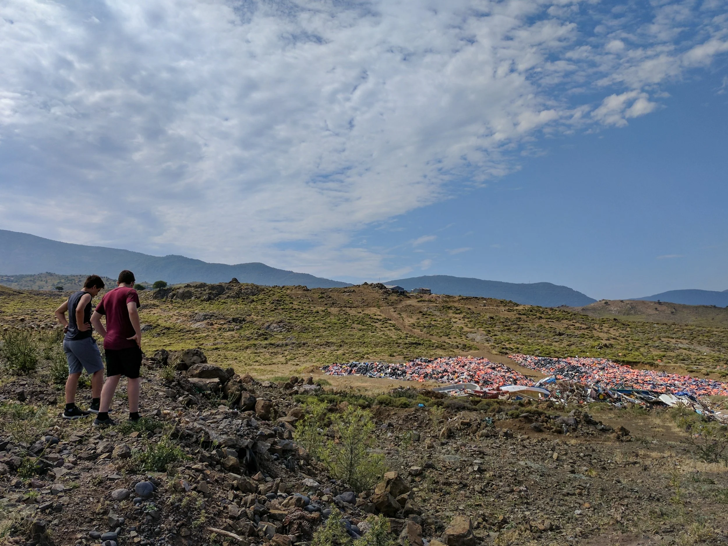 Lesvos-Students-Visit-Lifejacket-Graveyard.JPG
