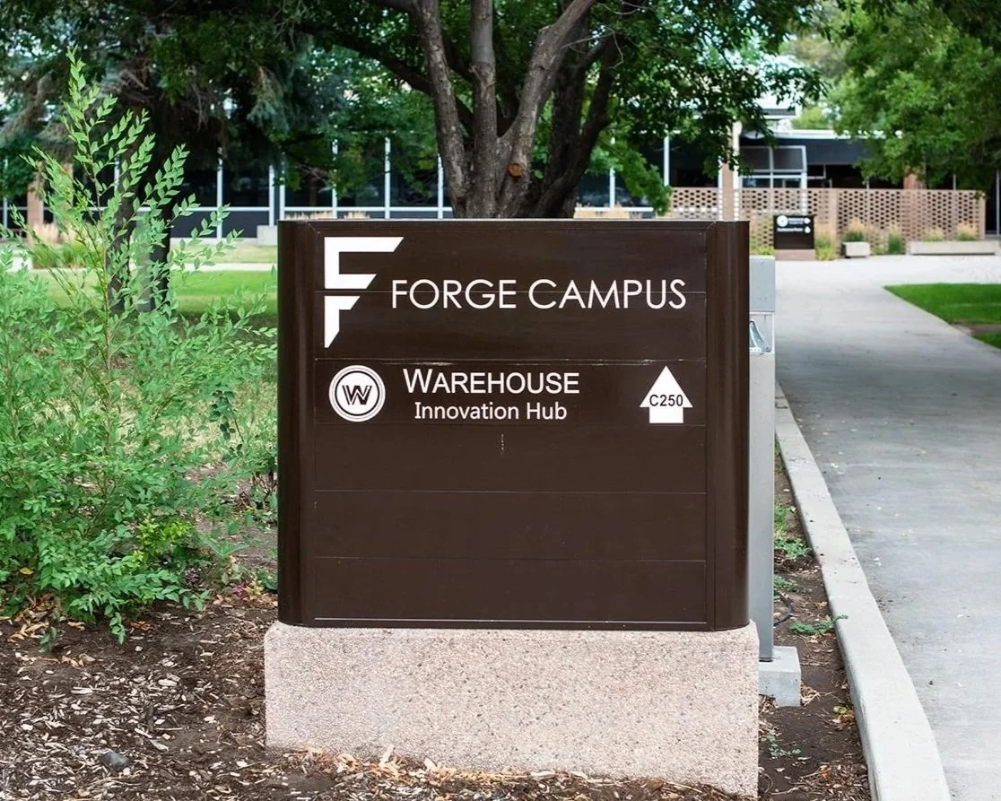 Forge Campus wayfinding sign
