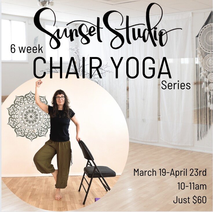 We changed the time and days of this series to better suit you!!!

Join Silvia for a 6 week series (no class on Easter) Tuesdays from 10-11am

Chair Yoga is a gentle way to access the nourishing benefits of yoga without having to get up or down from 