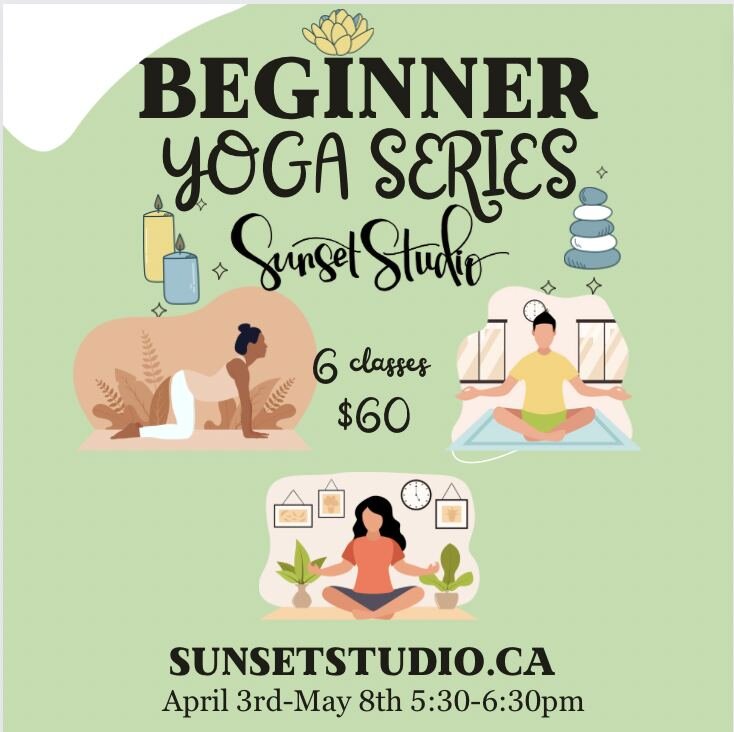 Join Karen Wednesdays April 3rd- May 8th!

Just $60 for 6 classes!!

Sign up at sunsetstudio.ca workshop and events page

Karen has been practicing yoga for over a decade and when pandemic restrictions made her long for the human connection and energ
