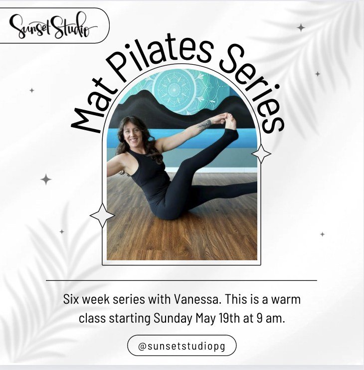 You asked for it, so here you go !!! ✨REGISTRATION NOW OPEN TO PUBLIC✨

Finally we get to offer you PILATES!!! Check out the 6 week series Sundays 9am starting May19th

Join Vanessa for the Mat Pilates Series designed to strengthen the body, improve 