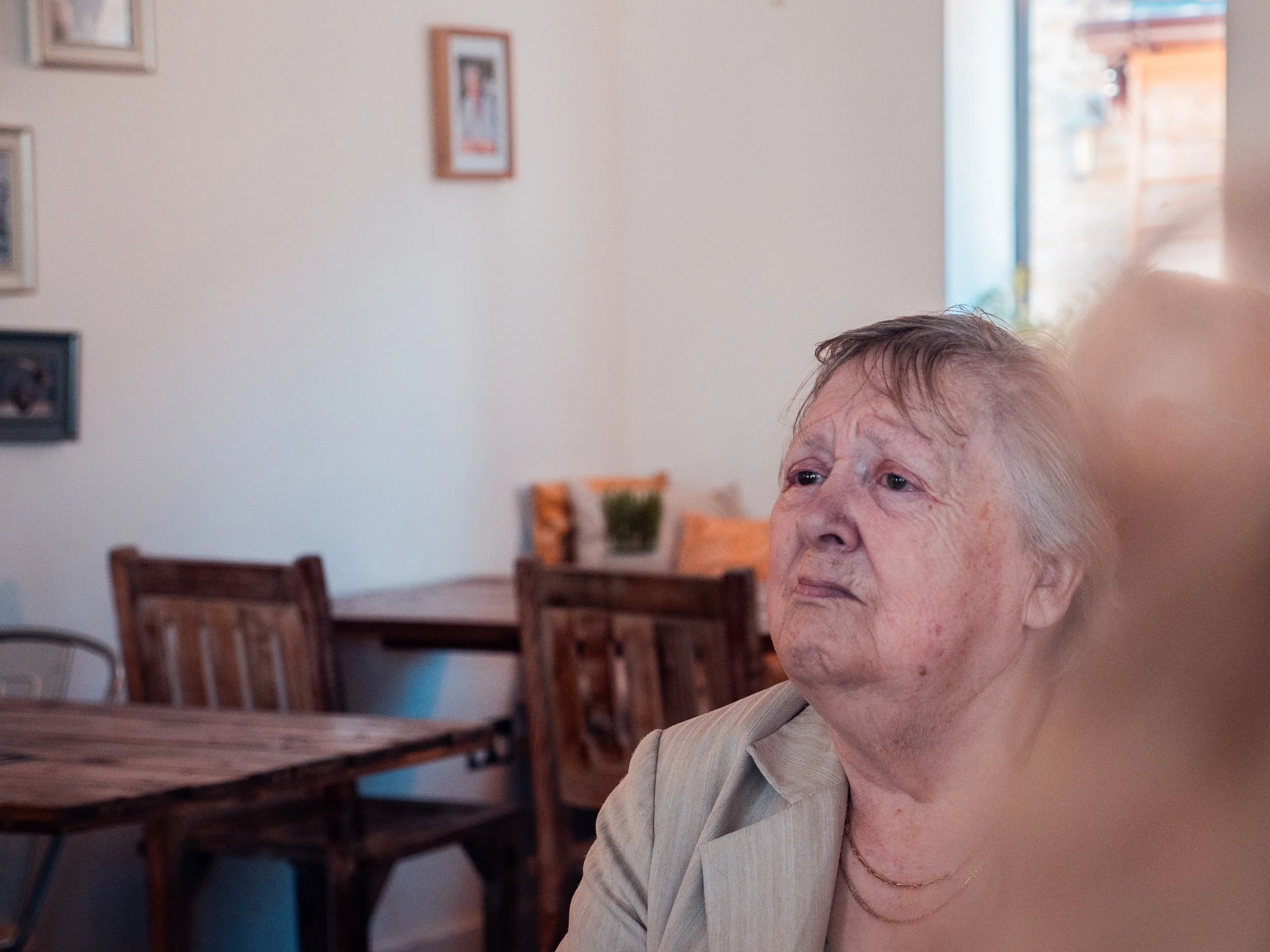 Older woman in cafe