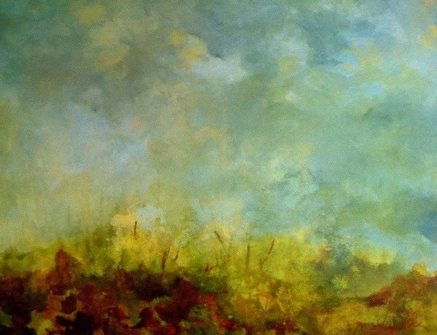 Yellow sky. Aqua oils on board. (sold)