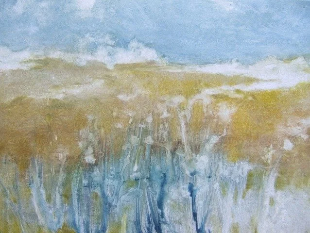 Amagansett marsh. Acrylic on board. (sold)
