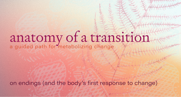 Passage 1: On Endings (and the body’s first response to change)