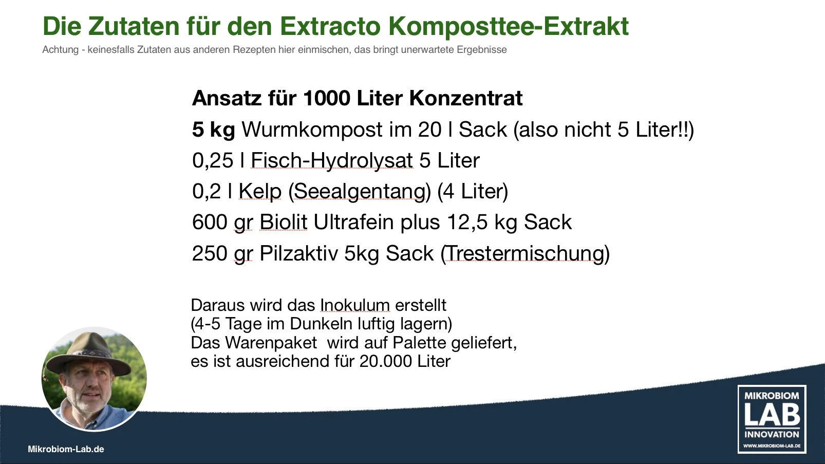 Komposttee-Extrakt Mikrobiom-Lab Analyse