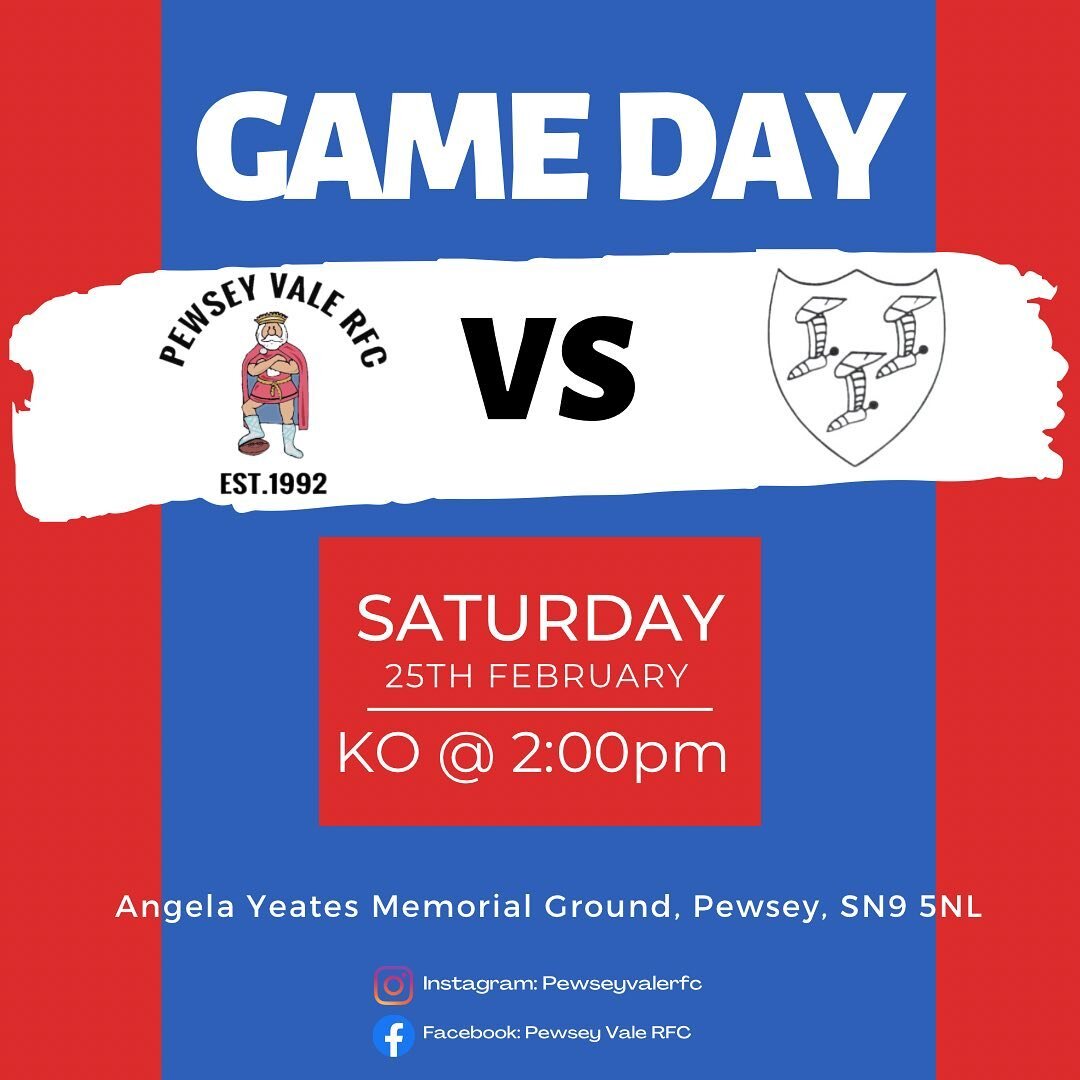 🔵🔴⚪️ GAME DAY 🔵🔴⚪️

Get down to PVRFC today for home game v Chippenham II&rsquo;s. 2pm kick off ⏰

WALES V ENGLAND on big screen after at 4:45pm 🏴󠁧󠁢󠁥󠁮󠁧󠁿🏴󠁧󠁢󠁷󠁬󠁳󠁿 

Clubhouse open from 1pm and Italy v Ireland will be shown 🏉

#UTV