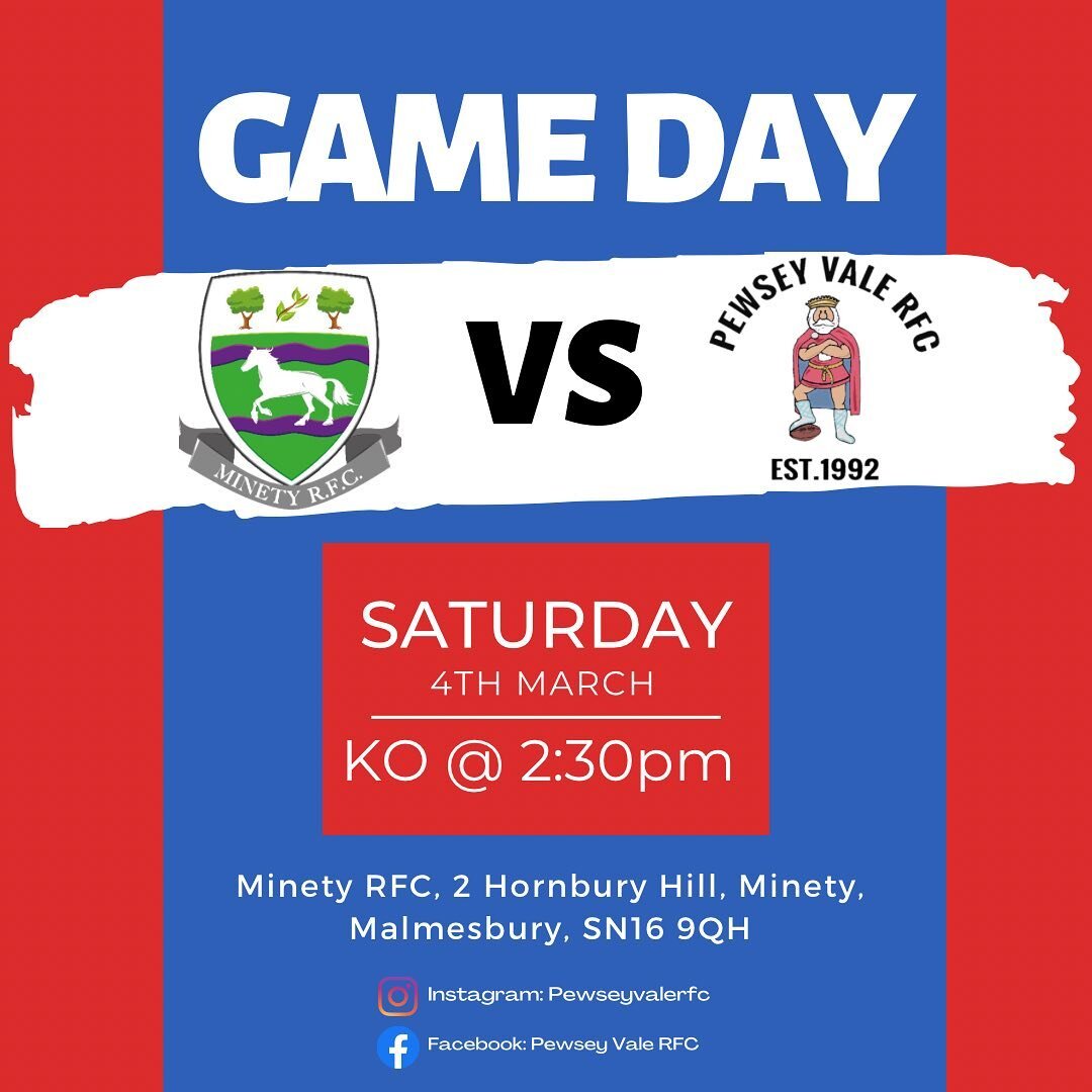Away at Minety today 🏉

Kick off is 2:30pm. PVRFC away support is always appreciated. 

#UTV