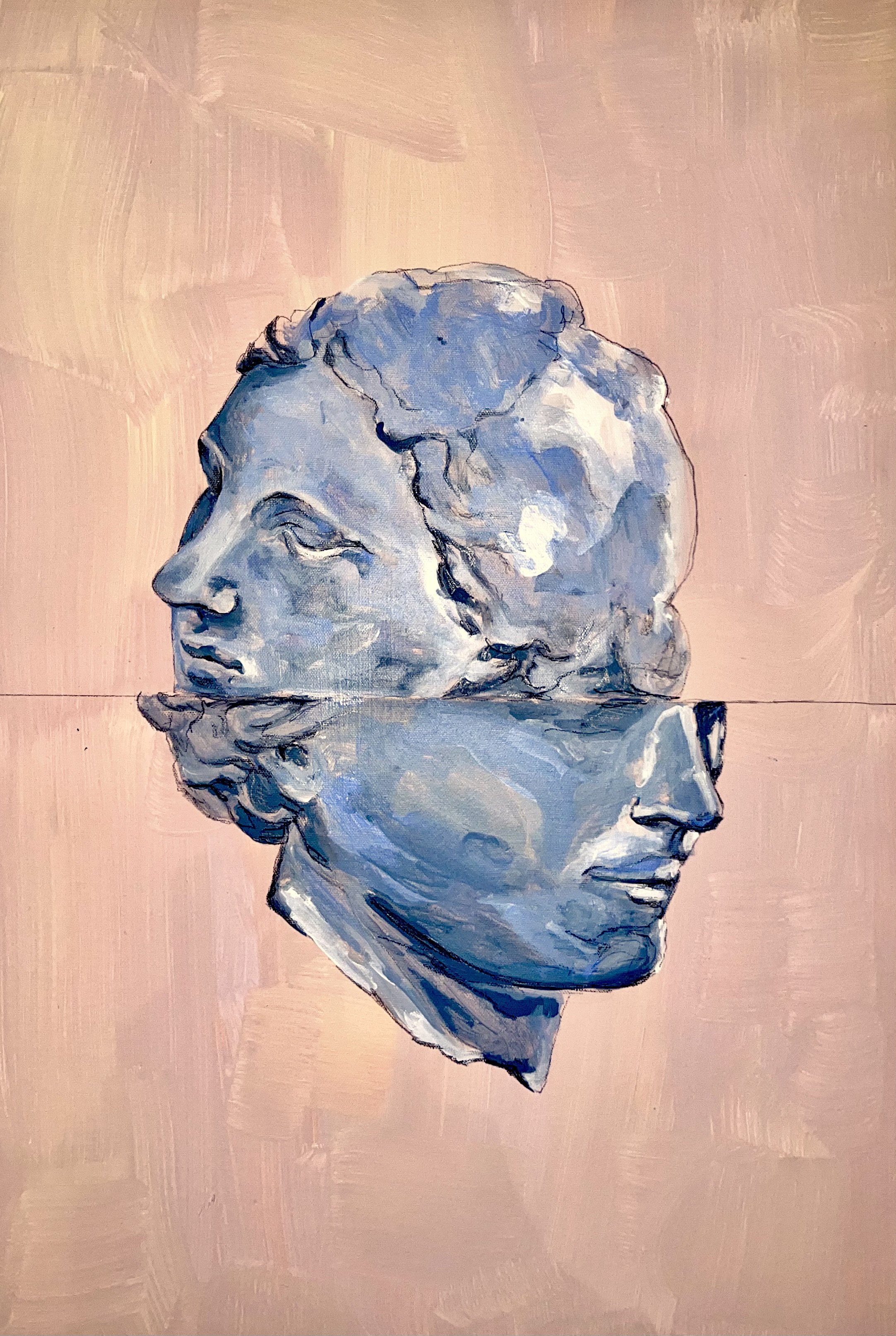 To Be Made Whole //
20 x 30 inches //
Acrylic, pencil, charcoal on canvas //
March 2023