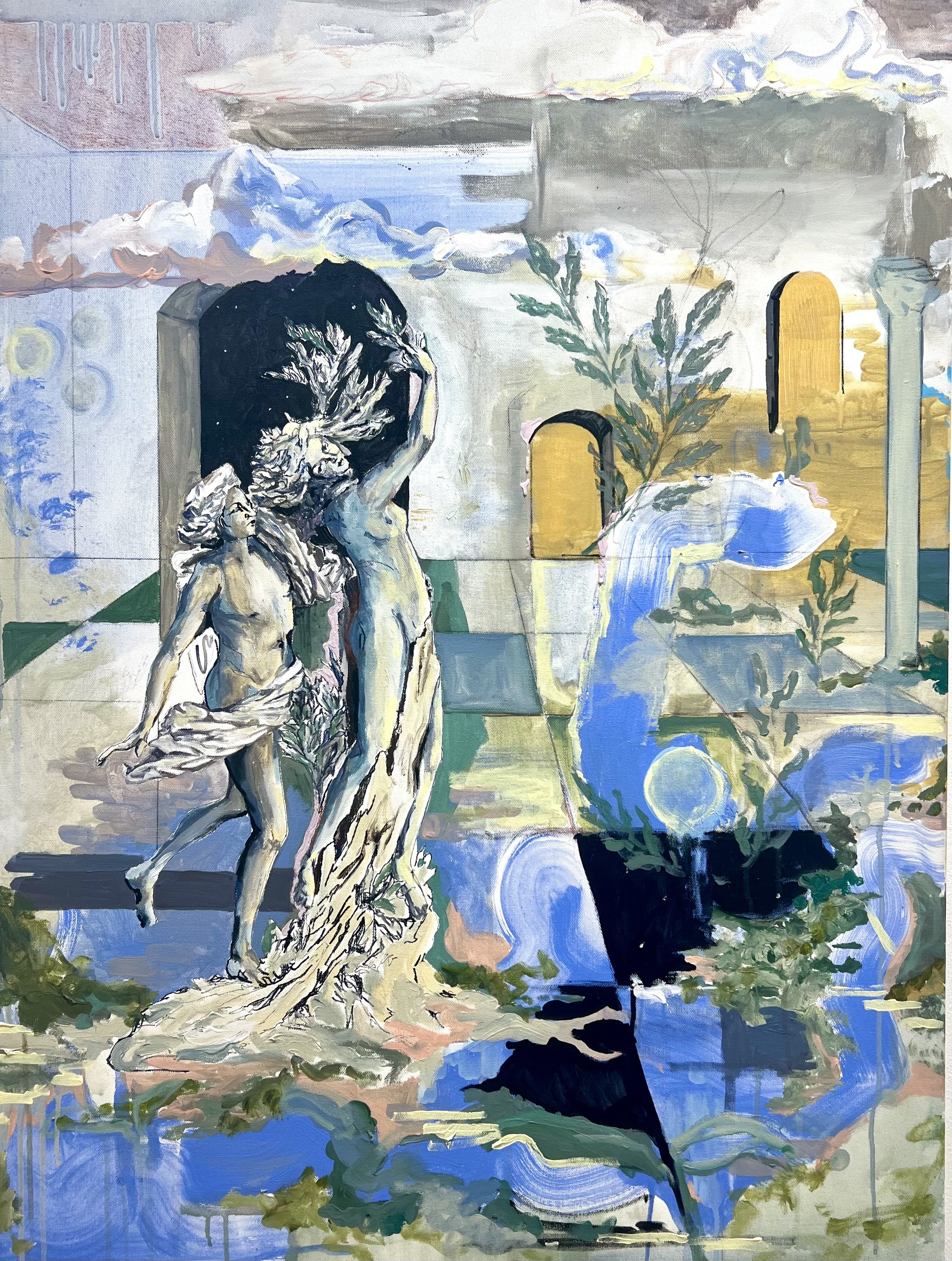 To Be Any Form But Her Own //
30 x 40 inches //
Acrylic, Pen on Canvas //
March 2023