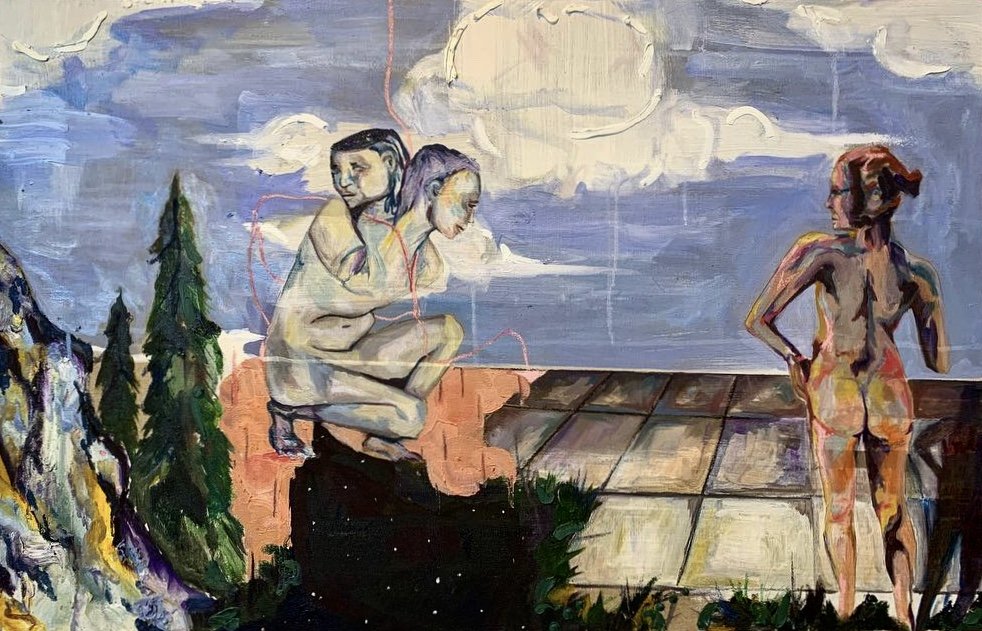 By the River // 37 x 54 inches // Oil on linen // 2019
