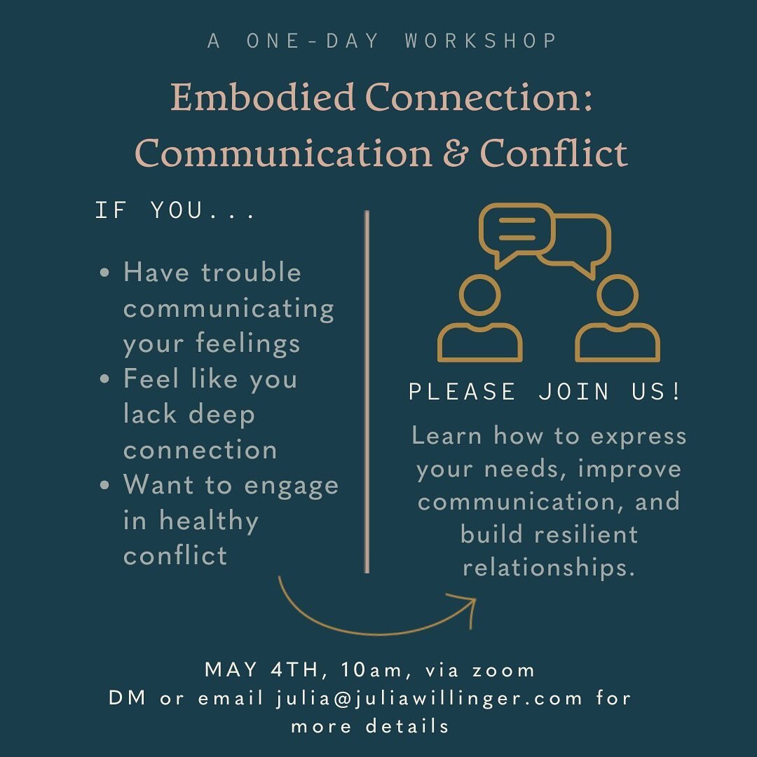 Bringing this course I co-led onto a one day workshop with @powerthroughprocess and new addition @gracegivestherapy - if you struggle to communicate your feelings and thoughts, find conflict hard, want to feel embodied and authentic in your relations