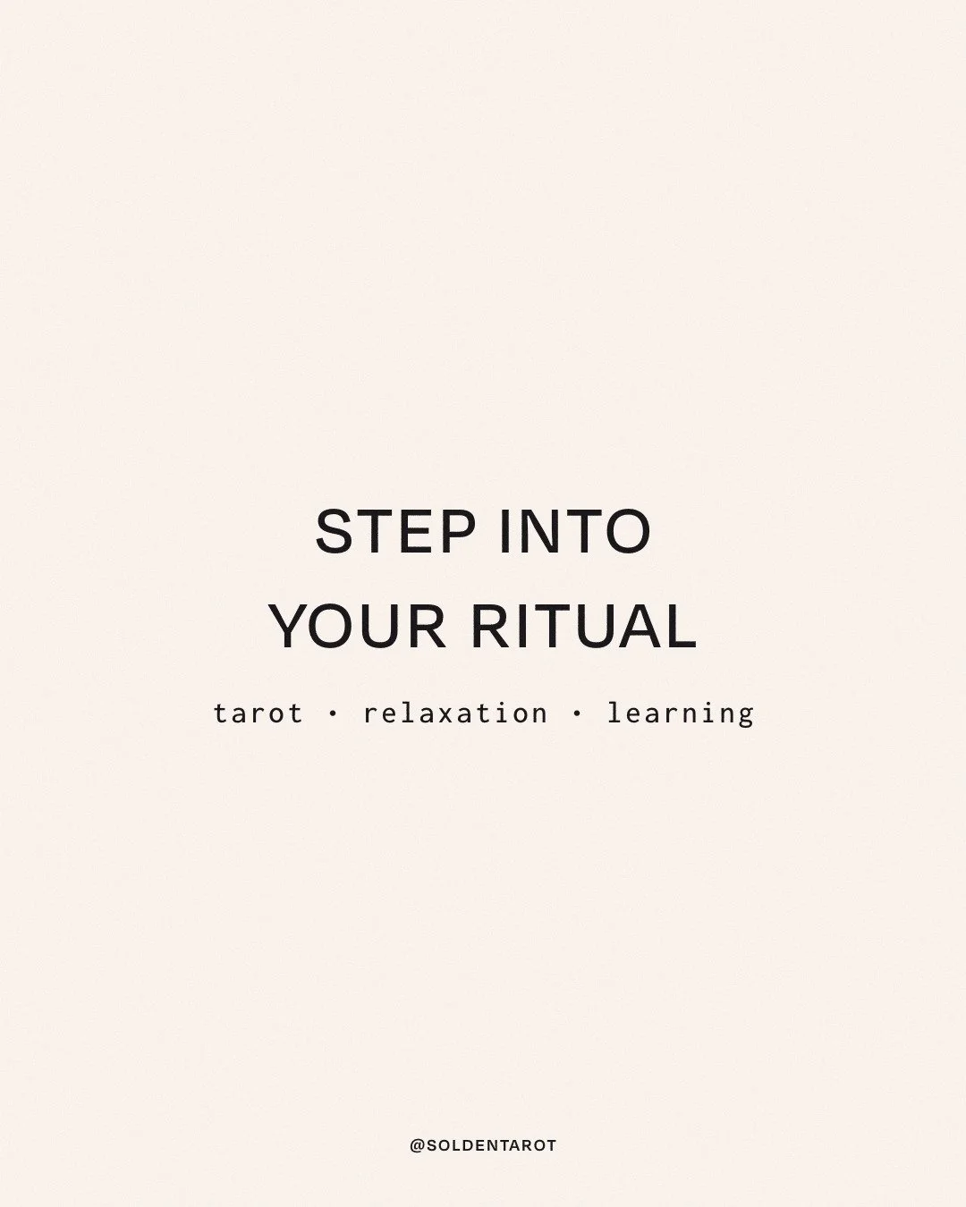 ✨ step into your ritual ✨
your path to connection can look like many things &mdash; pulling cards for clarity, softening into rest, or learning the language of tarot for yourself.

🌿 personal tarot readings &mdash; insight + guidance to meet you whe