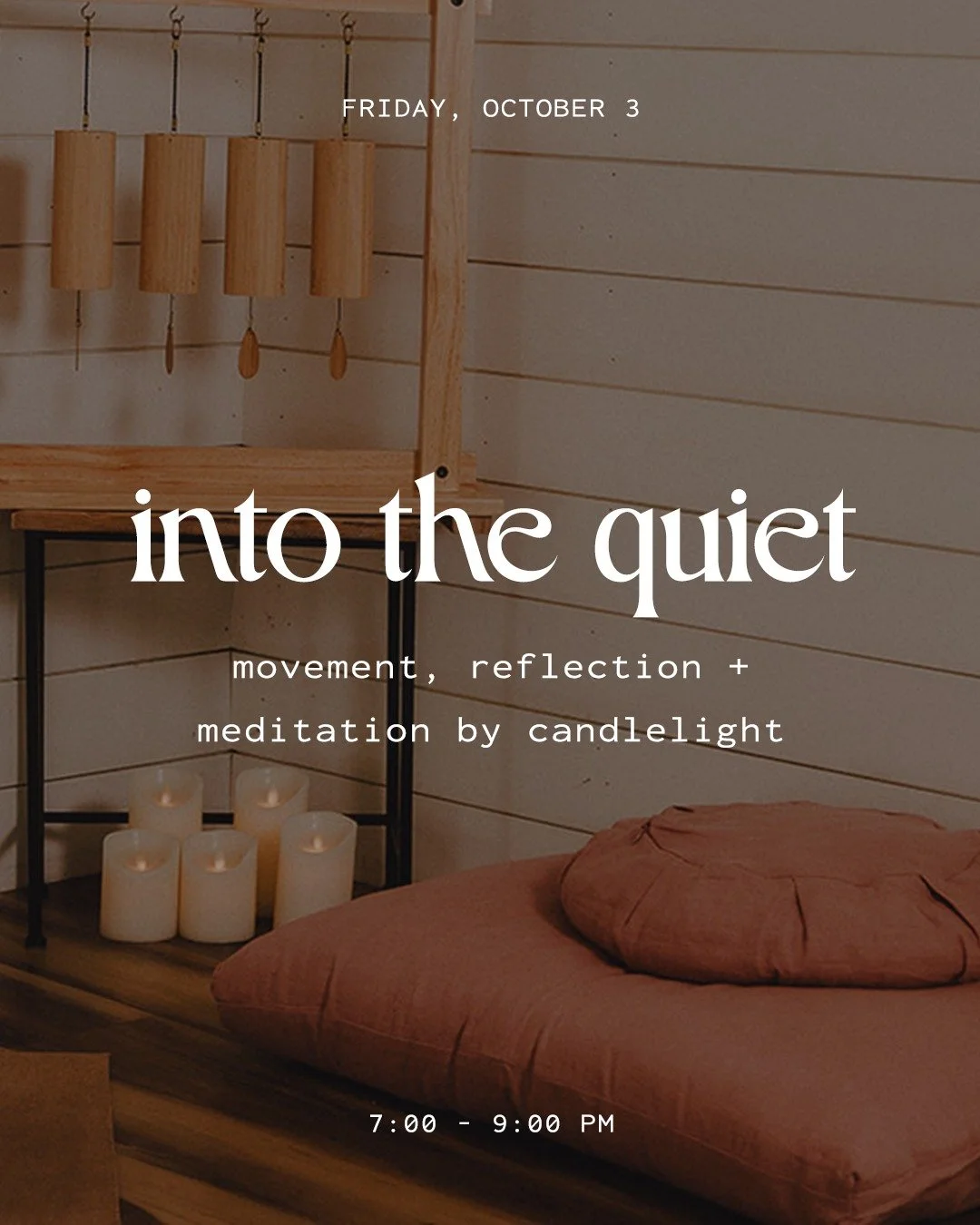 step into the quiet 🕯️
a 2-hour candlelit workshop blending gentle yoga, guided meditation, tarot and journaling. this evening is your invitation to release the noise of daily life and reconnect with your inner calm.

with soft music, moody lighting
