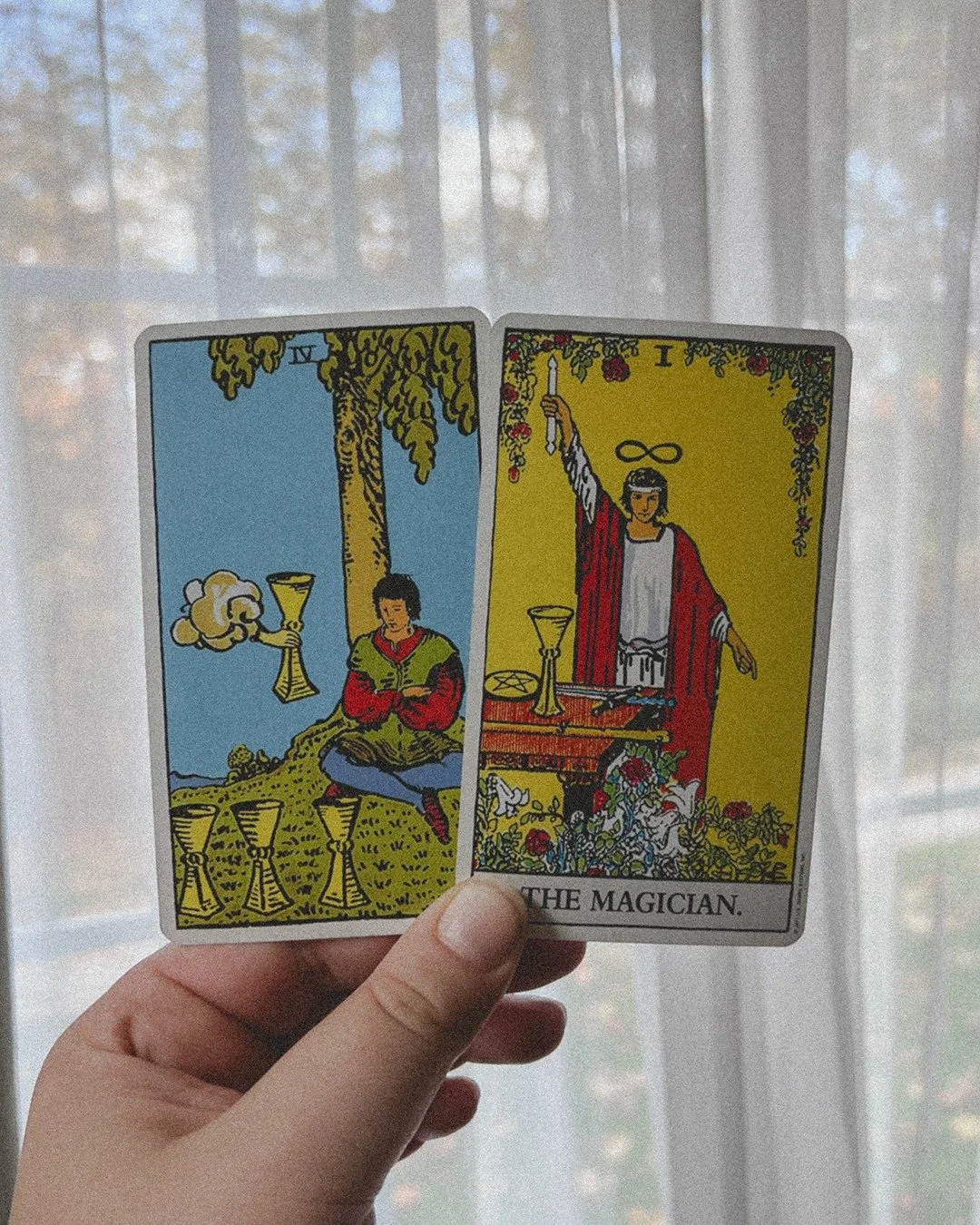 COLLECTIVE READING 💫

the 4 of cups shows up when you&rsquo;re bored, disconnected, or craving something more. are the opportunities in front of you lighting you up? or are you looking past them, waiting for something that feels just out of reach?

