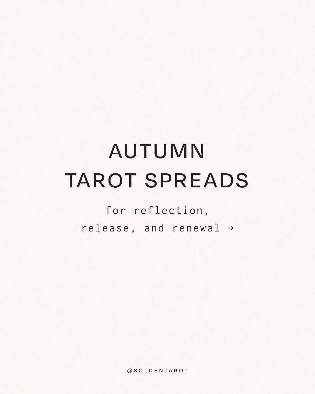 autumn invites reflection, release, and rebirth 🍂

these spreads are here for the moments when you want to slow down, pull a few cards, and listen to what your inner world is saying.

save this post for your next journaling session, or get together 