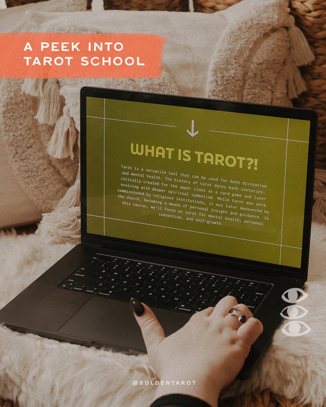 what is tarot, really?

it&rsquo;s not fortune telling.
it&rsquo;s not rigid rules.
it&rsquo;s not something you can get wrong.

tarot is a tool for awareness, reflection, and intuition.
a way to understand your inner world
through symbolism, imagery