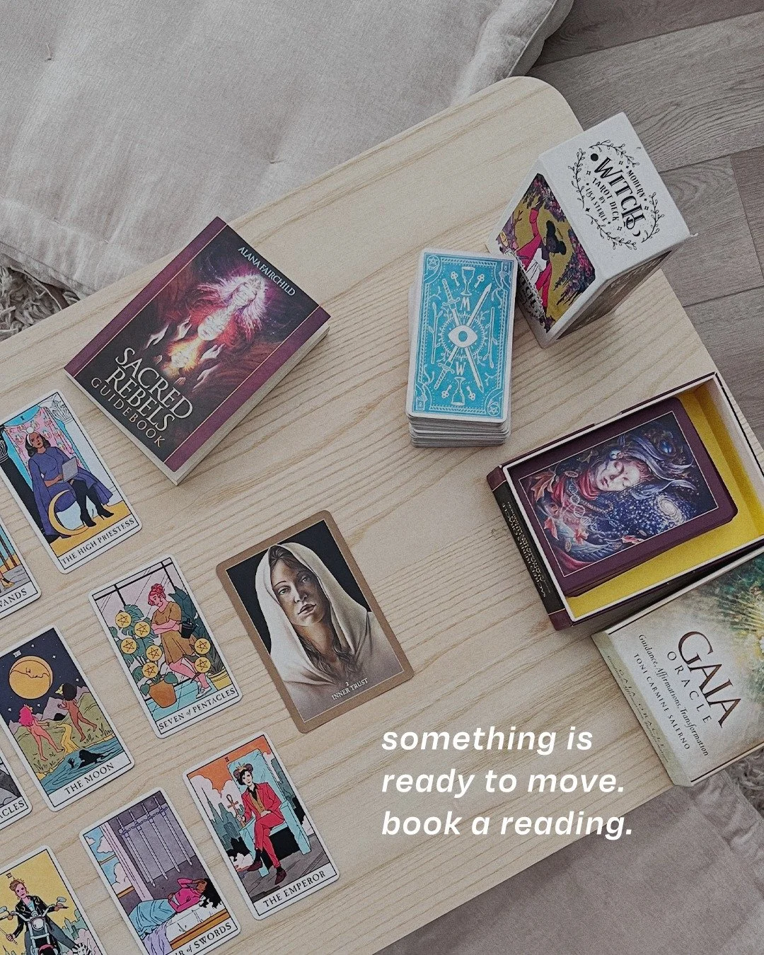 the energy in readings lately has been all fire. 🔥

wands showing up mostly in court cards.

spring does this.  it asks you to stop shrinking and actually show up as yourself.

if something in you is stirring, i'd love to sit with you.

readings are