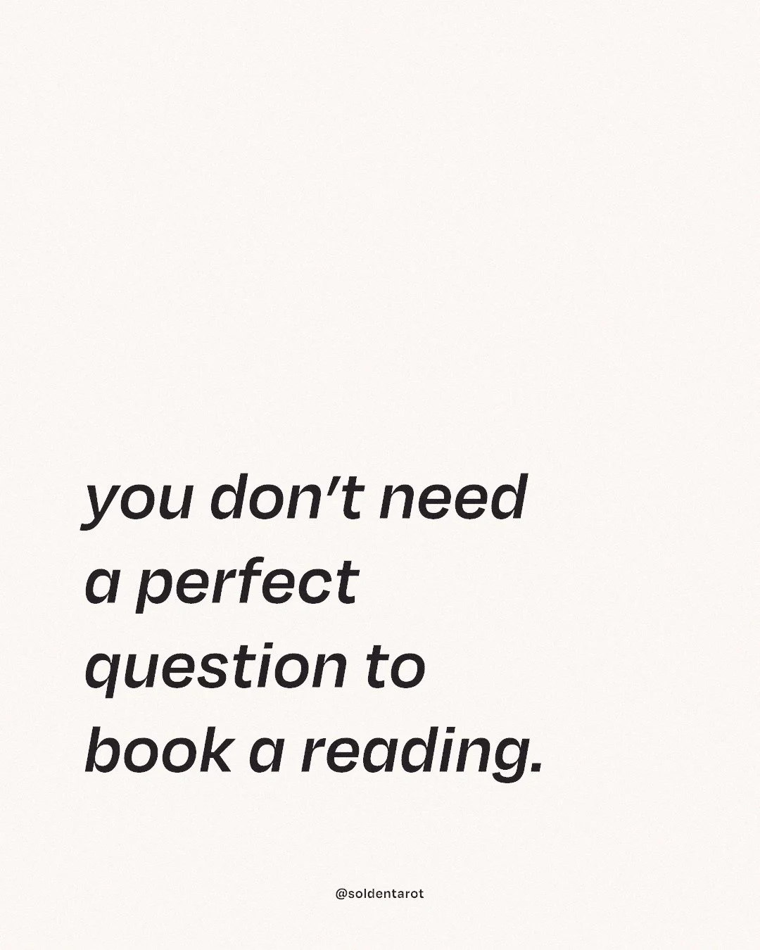 you don&rsquo;t need a perfect question. you don&rsquo;t need to know exactly what you&rsquo;re looking for. sometimes you just need a space to slow down and listen.

come sit with me and the cards.

reading spots are open this month.
link in bio 🖤