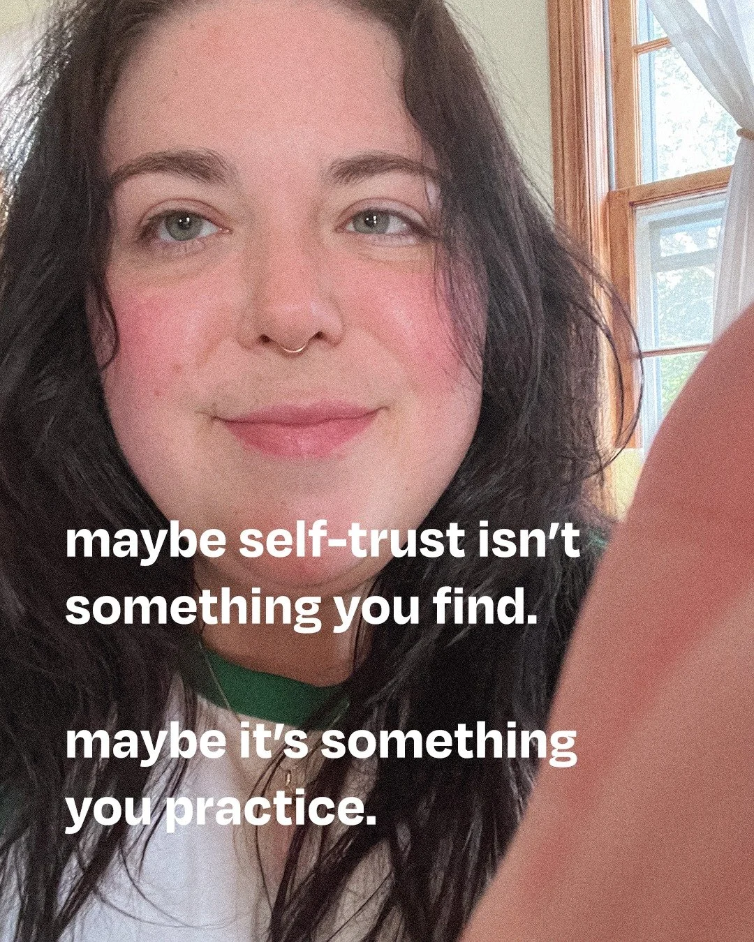 i&rsquo;ve been thinking a lot about self-trust lately.

for a long time, i thought it was something i&rsquo;d eventually arrive at. like one day i&rsquo;d stop second-guessing myself and finally feel certain.

but i don&rsquo;t think that&rsquo;s ho