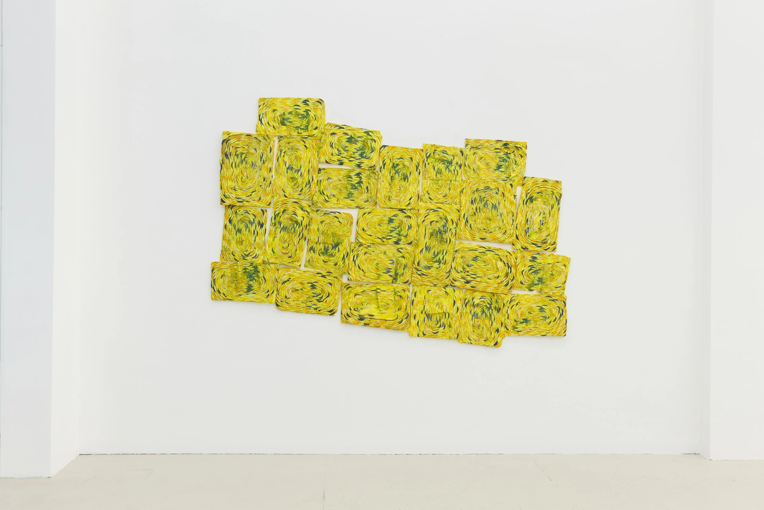 Flores, Abrazadera, 2024. Acrylic. 60 x 90 inches. 