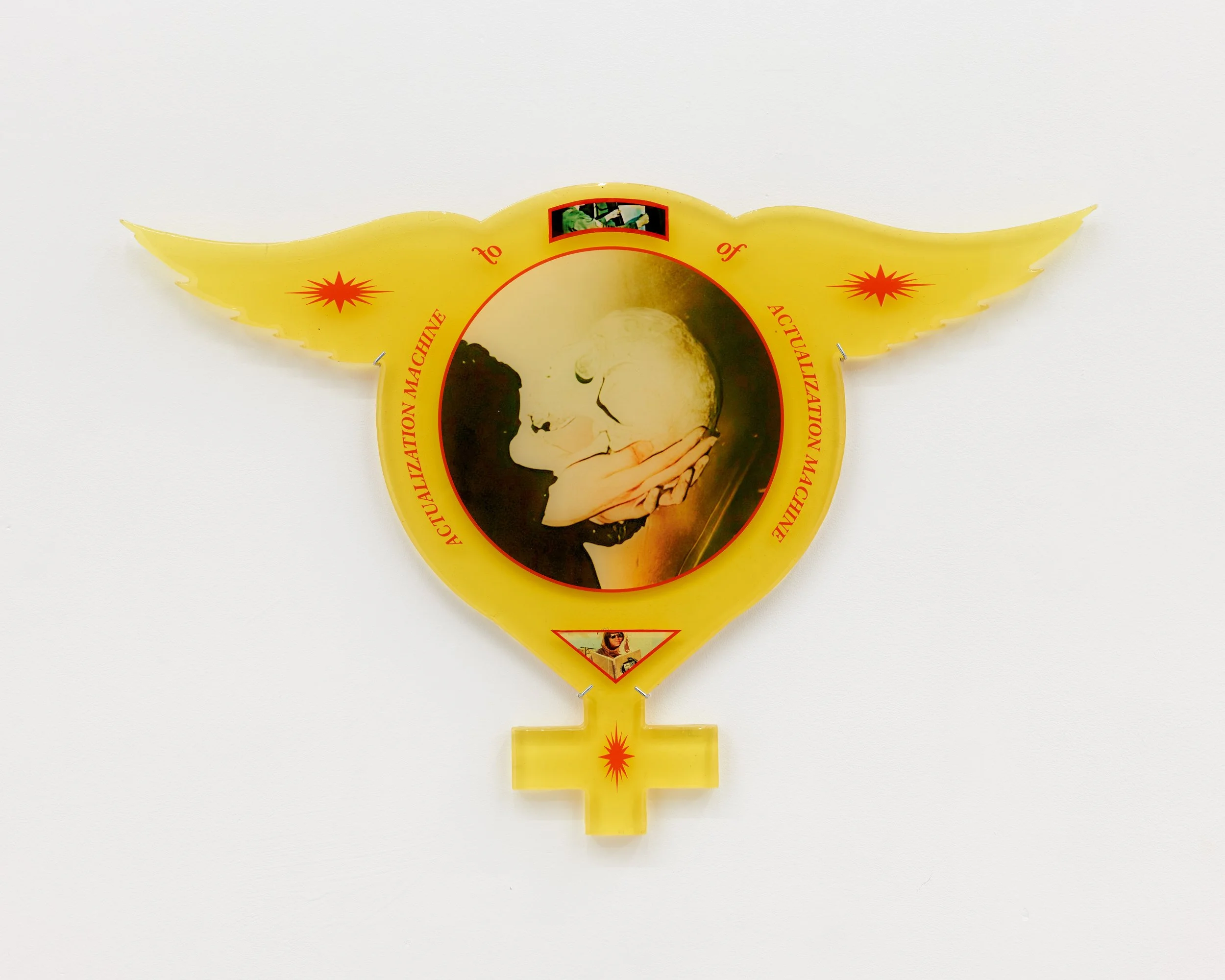 Nina Hartmann, Research Relic (Memento Mori) (Reality), 2026. Resin, UV print. 19 1/4 x 28 1/2 x 1 inches