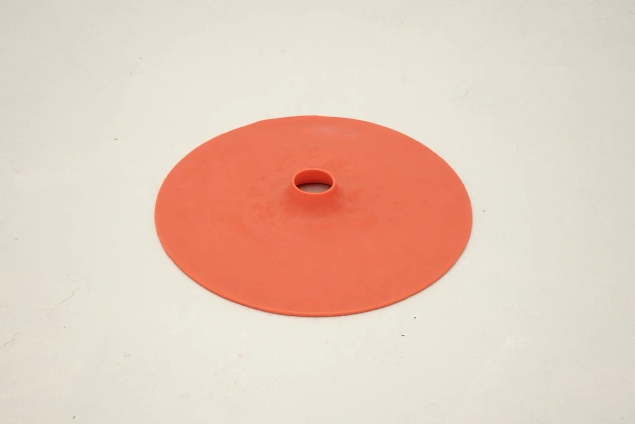 Marlon Kroll, Cartilage, 2026, Pigmented silicone, 2 × 17 × 17 in | 5 × 43 × 43 cm, Edition of 10