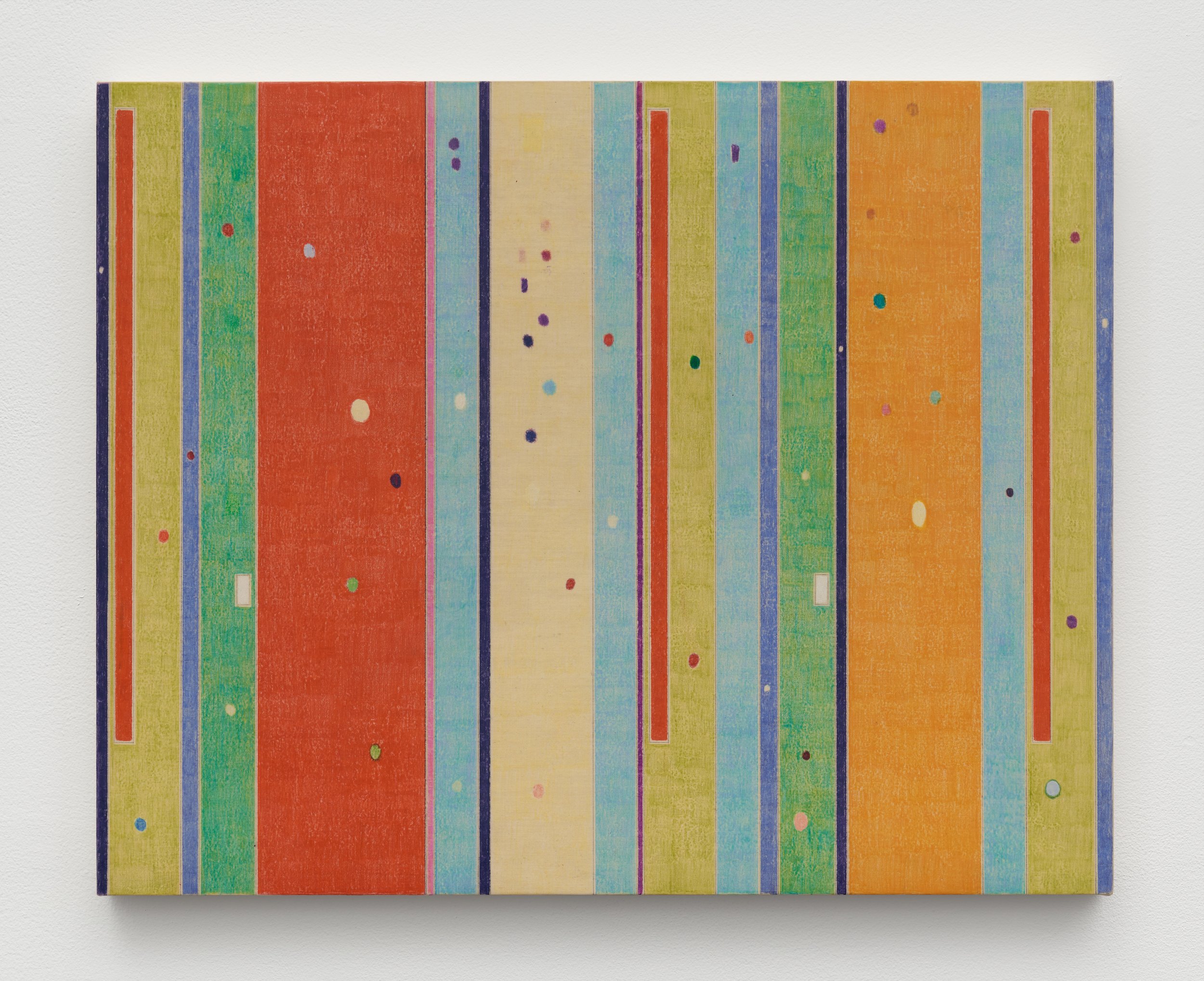 Marlon Kroll, Wifi, 2026, Colored pencil on bedsheet over panel, 16 × 20 inches | 40.5 × 51 cm