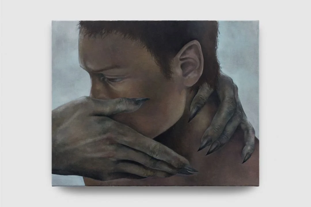 Confusion. 1, 2025. Oil on canvas. 16 x 20 x 1 1/2 in, 41 x 51 x 1.5 cm