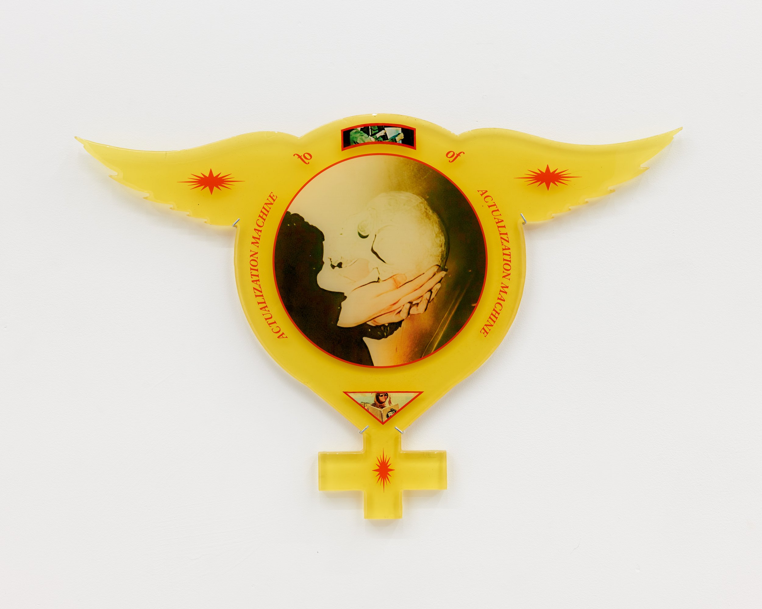 Nina Hartmann, Research Relic (Memento Mori) (Reality), 2026. Resin, UV print. 19 1/4 x 28 1/2 x 1 inches