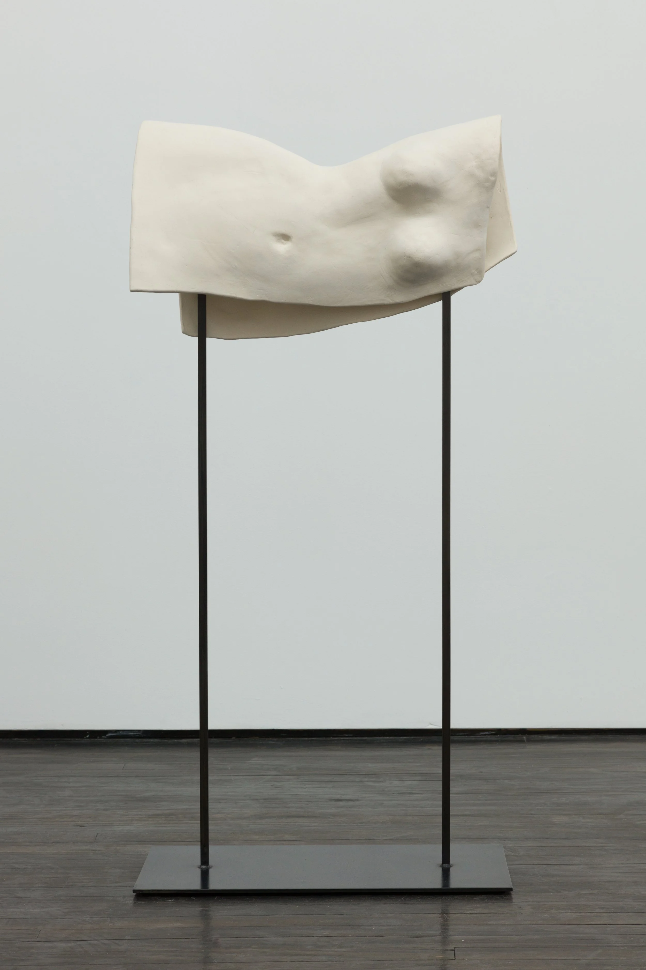 Shell, 2017, Ceramic and Steel, 21 × 6 × 45 in | 53 × 15 × 114 cm