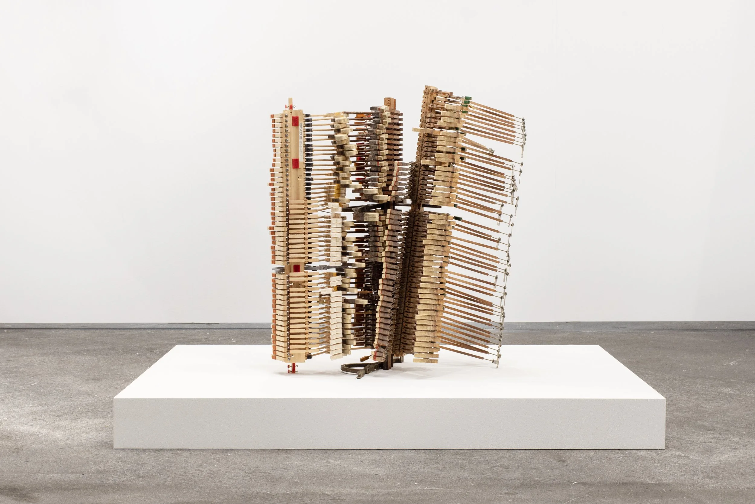 7.5 kg, 2025, Altered upright piano, Dimensions variable