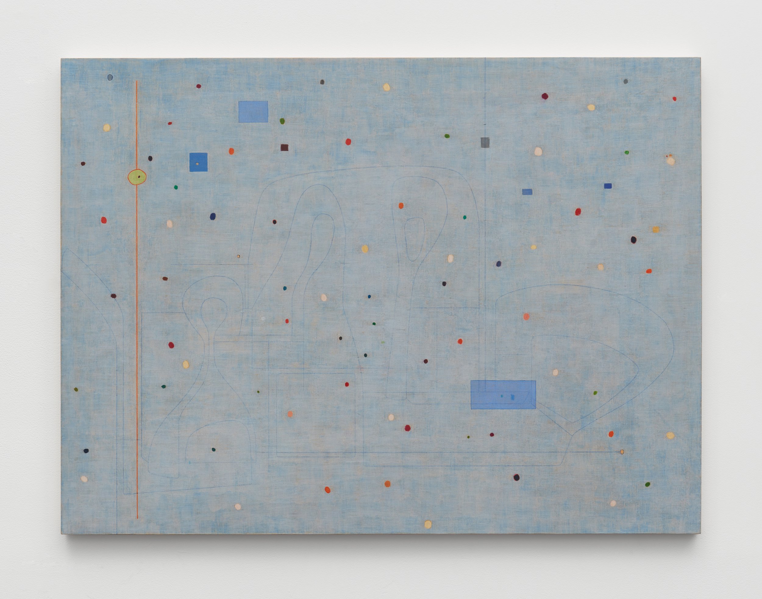 Marlon Kroll, Ultrasound, 2026, Colored pencil on muslin over panel, 30 × 40 in | 76 × 76 cm