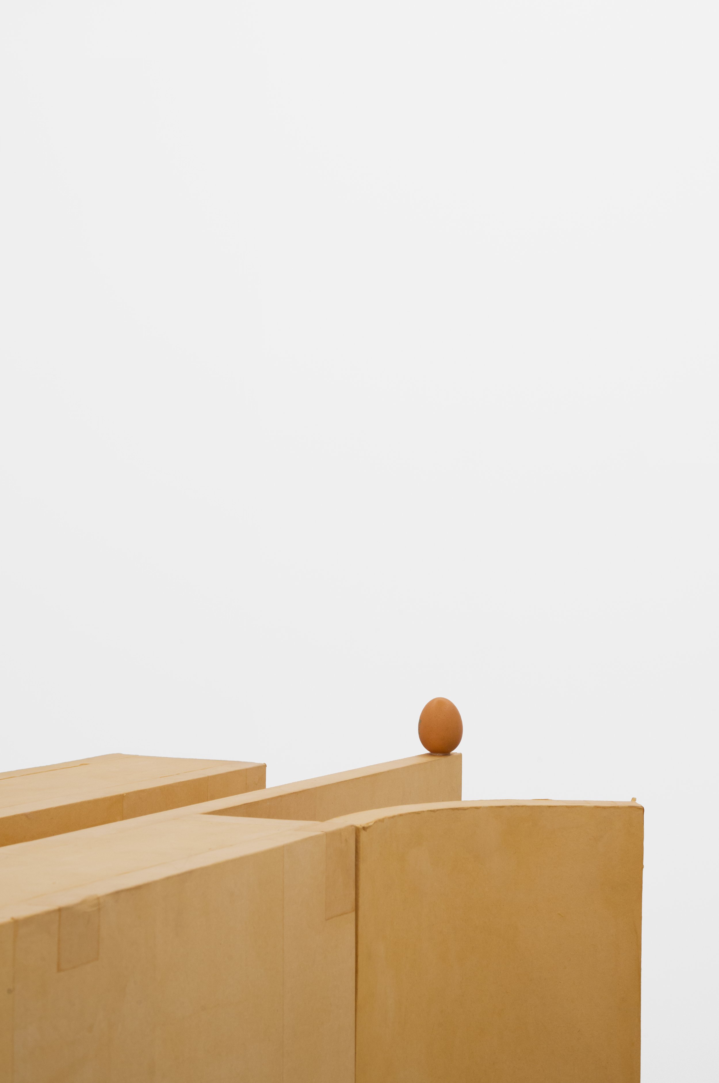 Janice (detail), 2023, Pine, masonite, manila paper, rabbit skin glue, dowels, egg, found objects and preparatory drawings, 56 x 45 x 107 in | 142 x 114 x 271 cm
